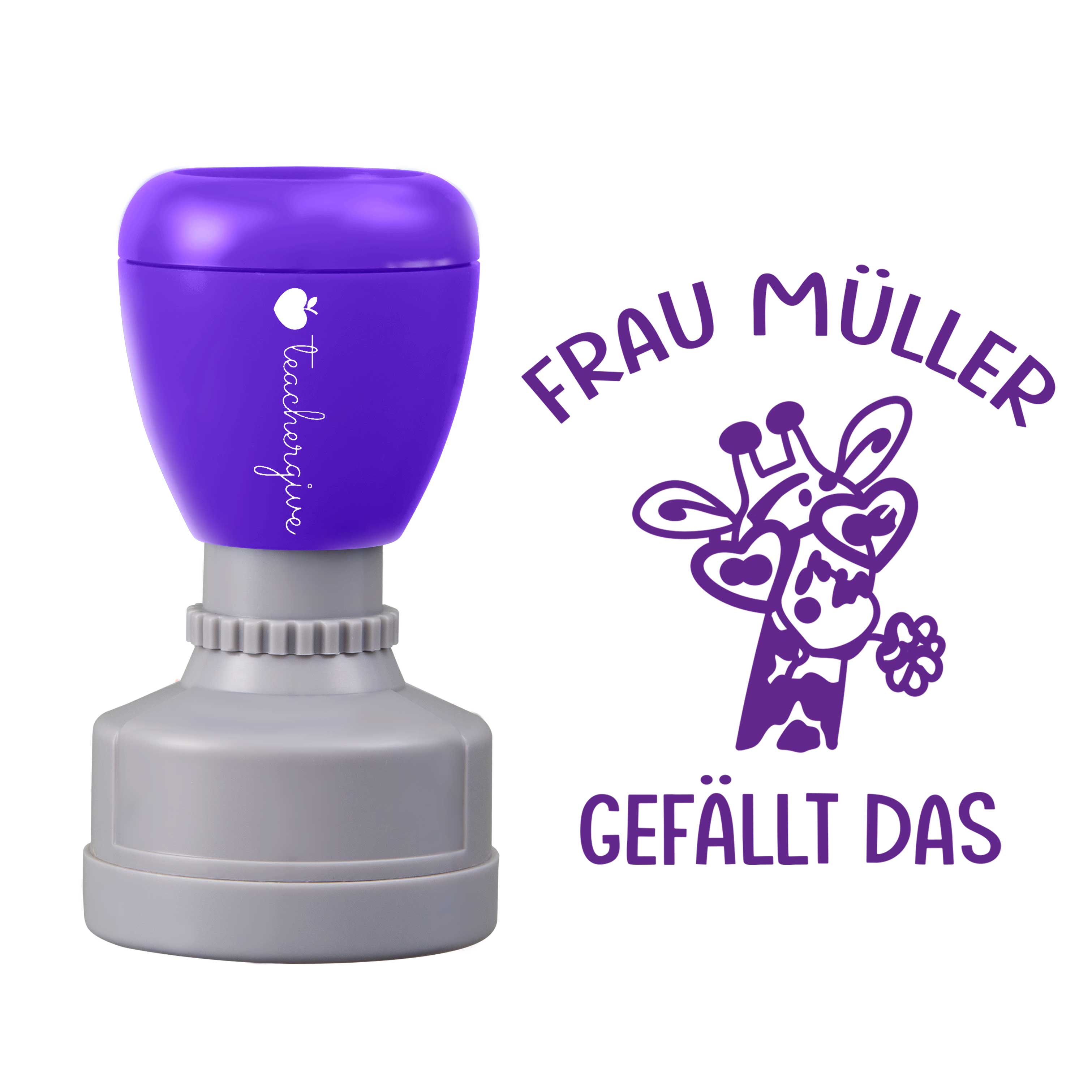 Personalisiert Name gefällt das Lehrer Stempel