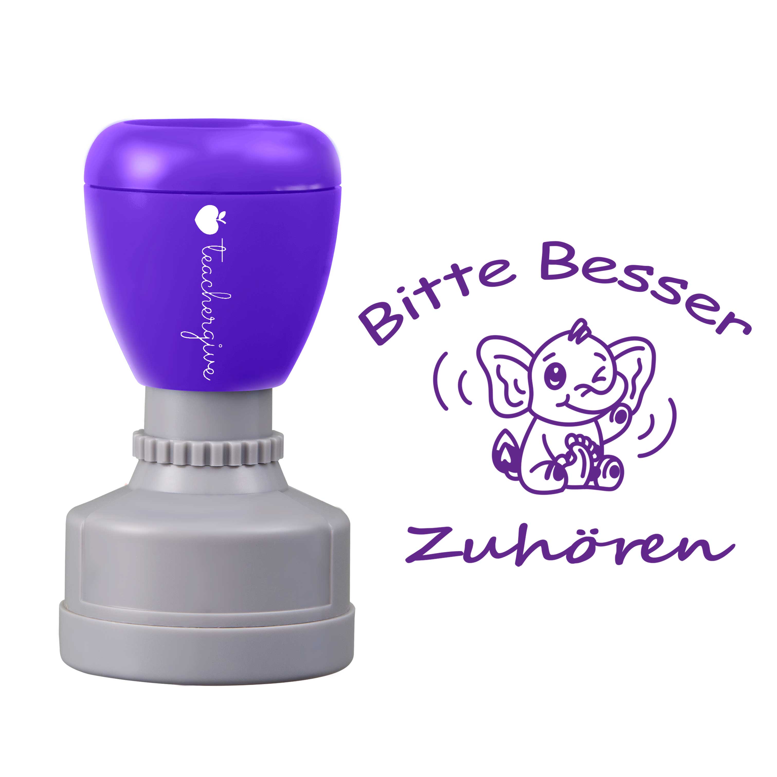 Bitte besser zuhören Lehrer Stempel