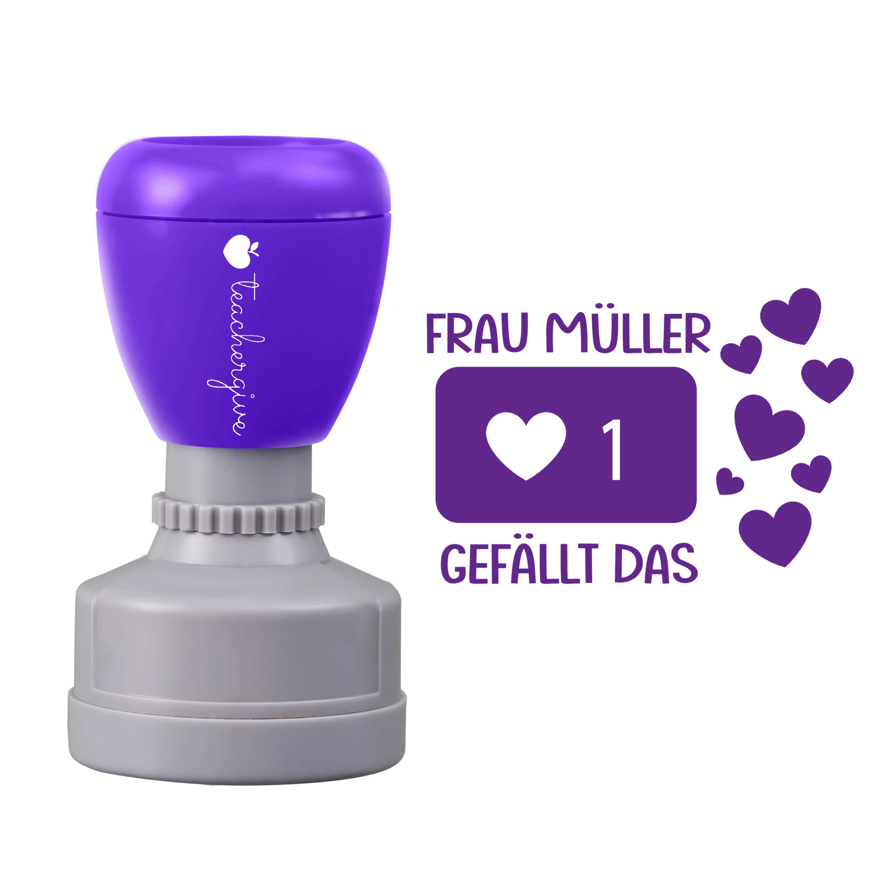 Personalisiert Name gefällt das Lehrer Stempel