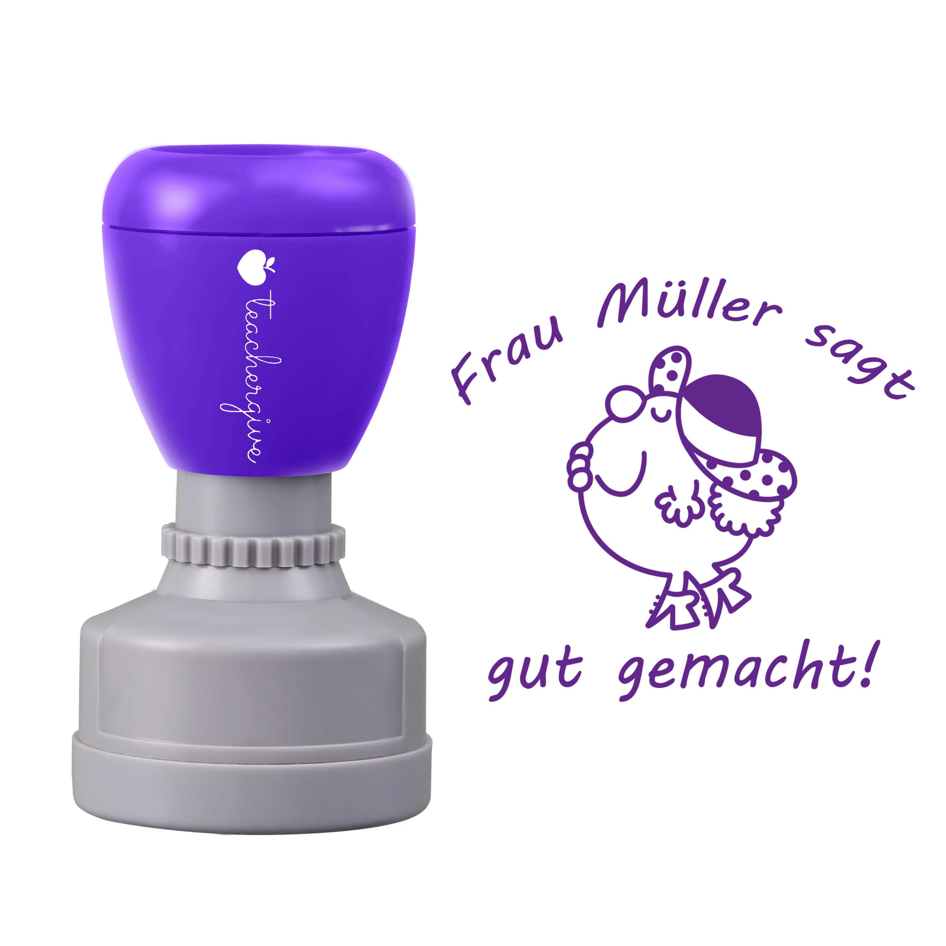 Personalisiert gut gemacht Lehrer Stempel
