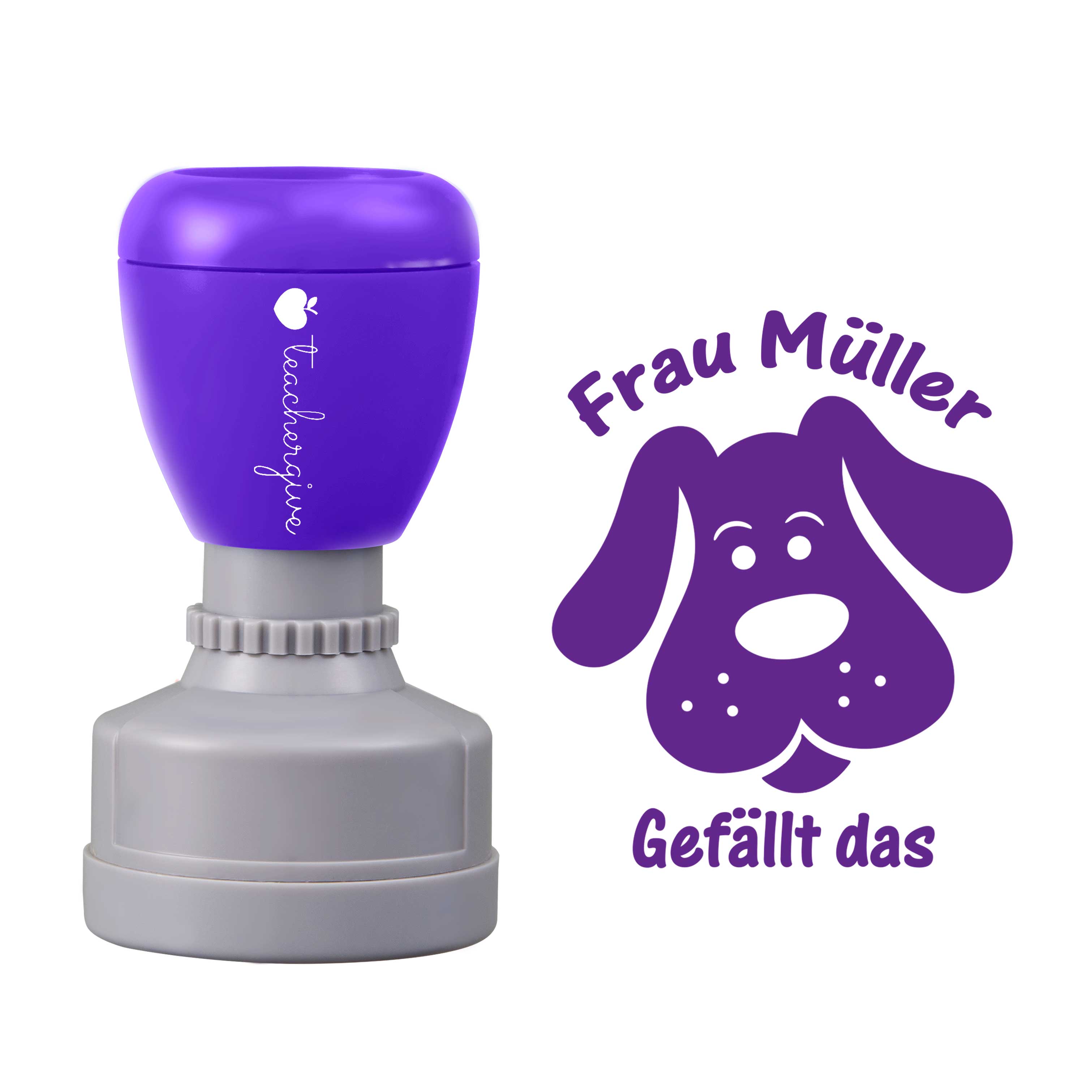 Personalisiert gefällt das Lehrer Stempel