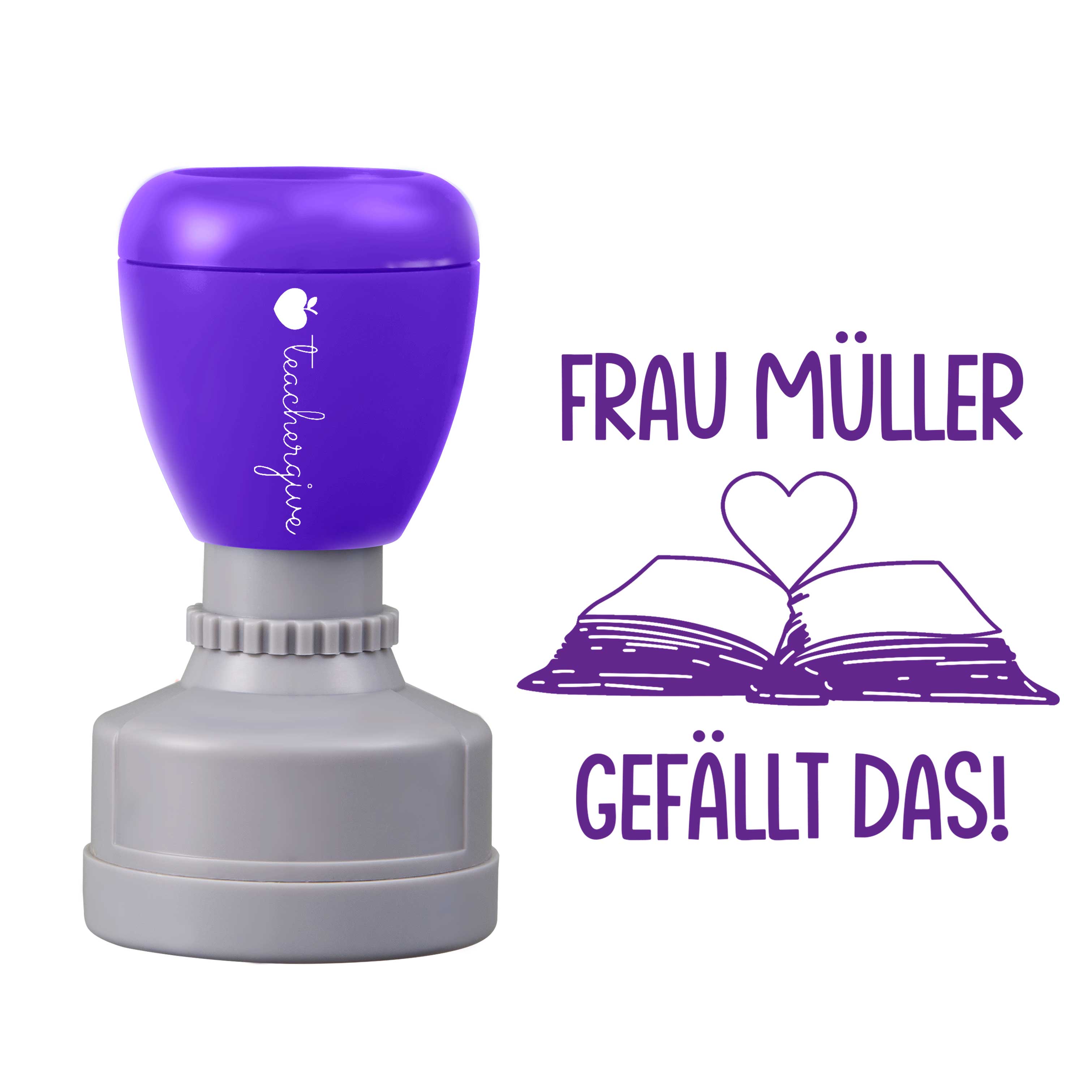 Personalisiert gefällt das Lehrer Stempel