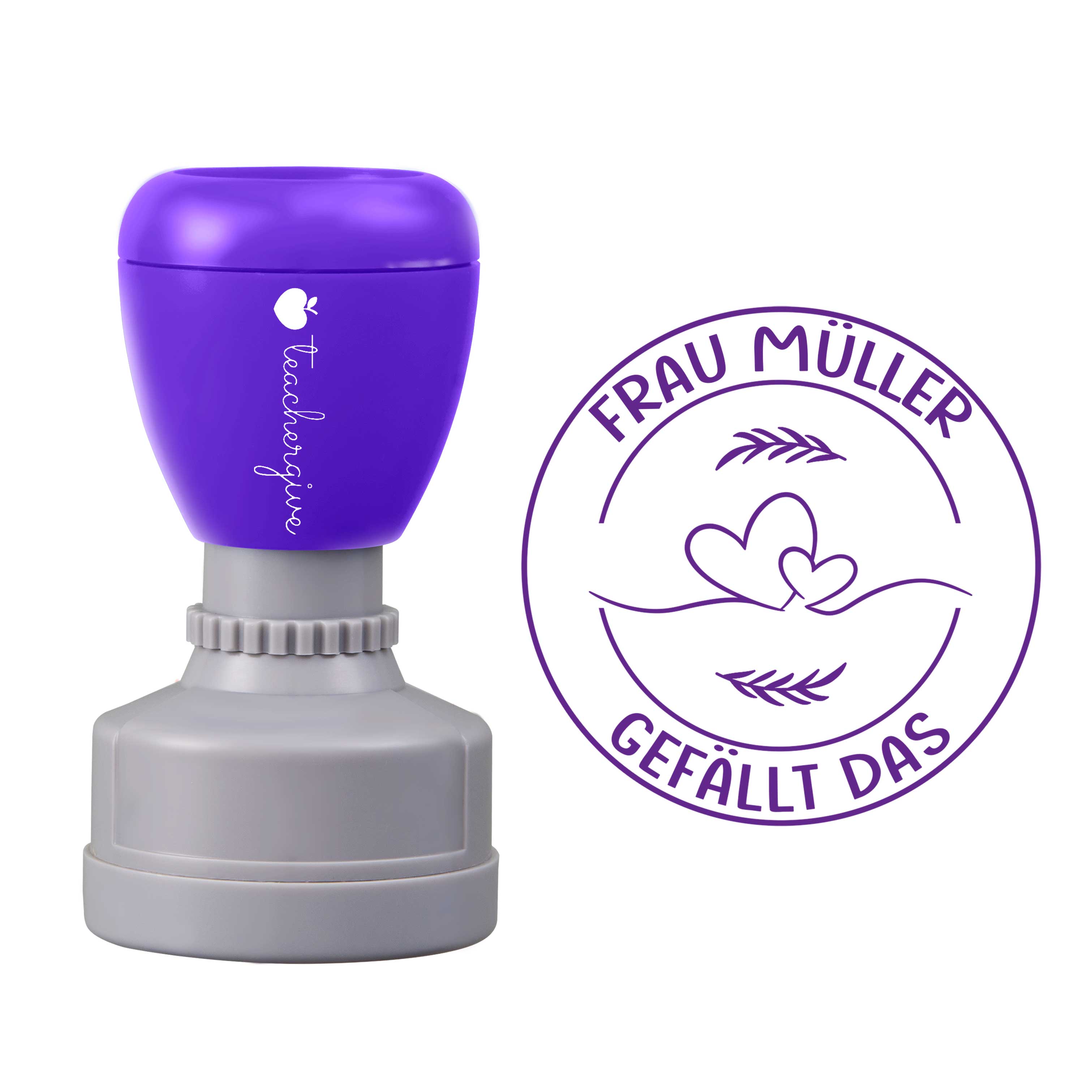 Personalisiert gefällt das Lehrer Stempel