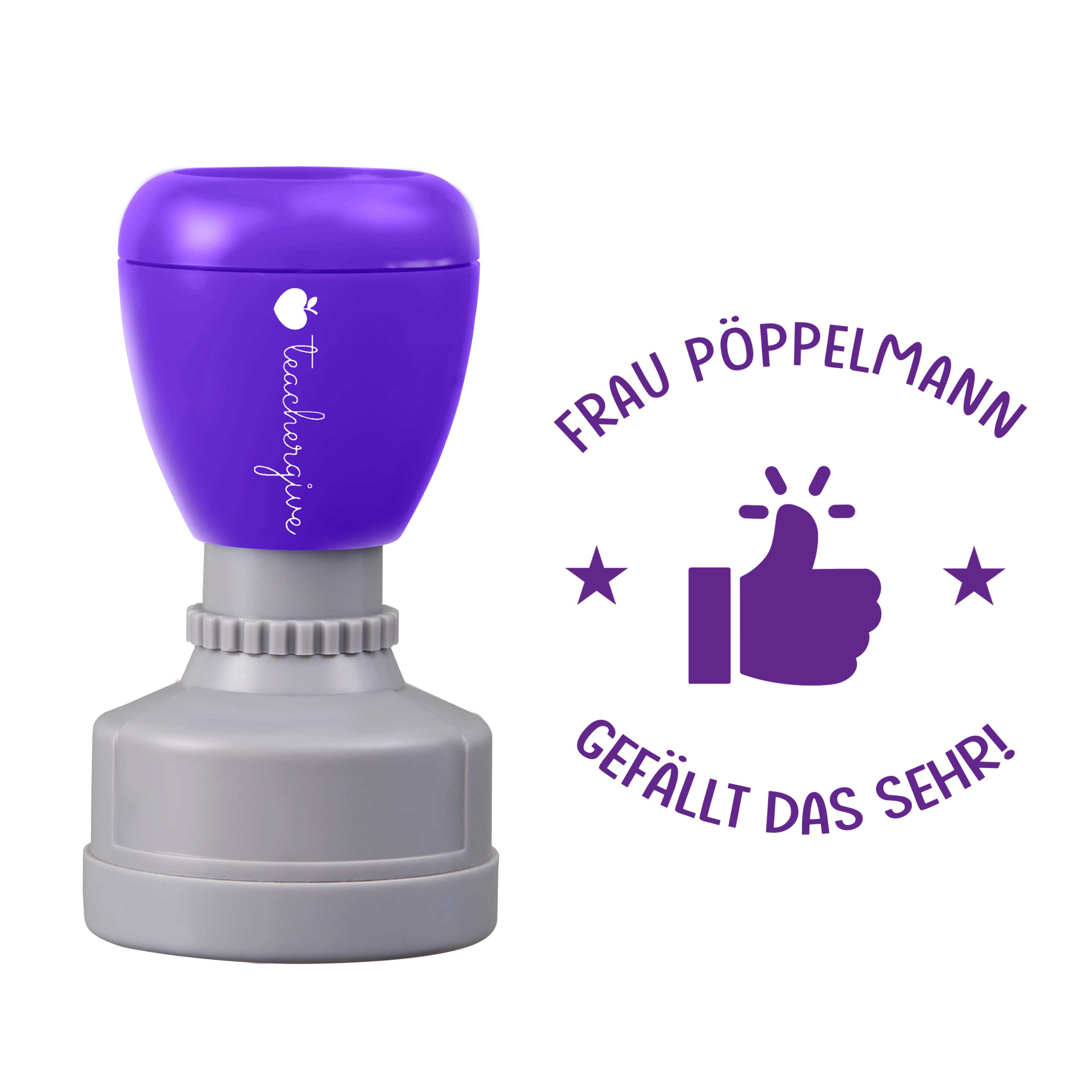 Personalisiert gefällt das sehr Lehrer Stempel