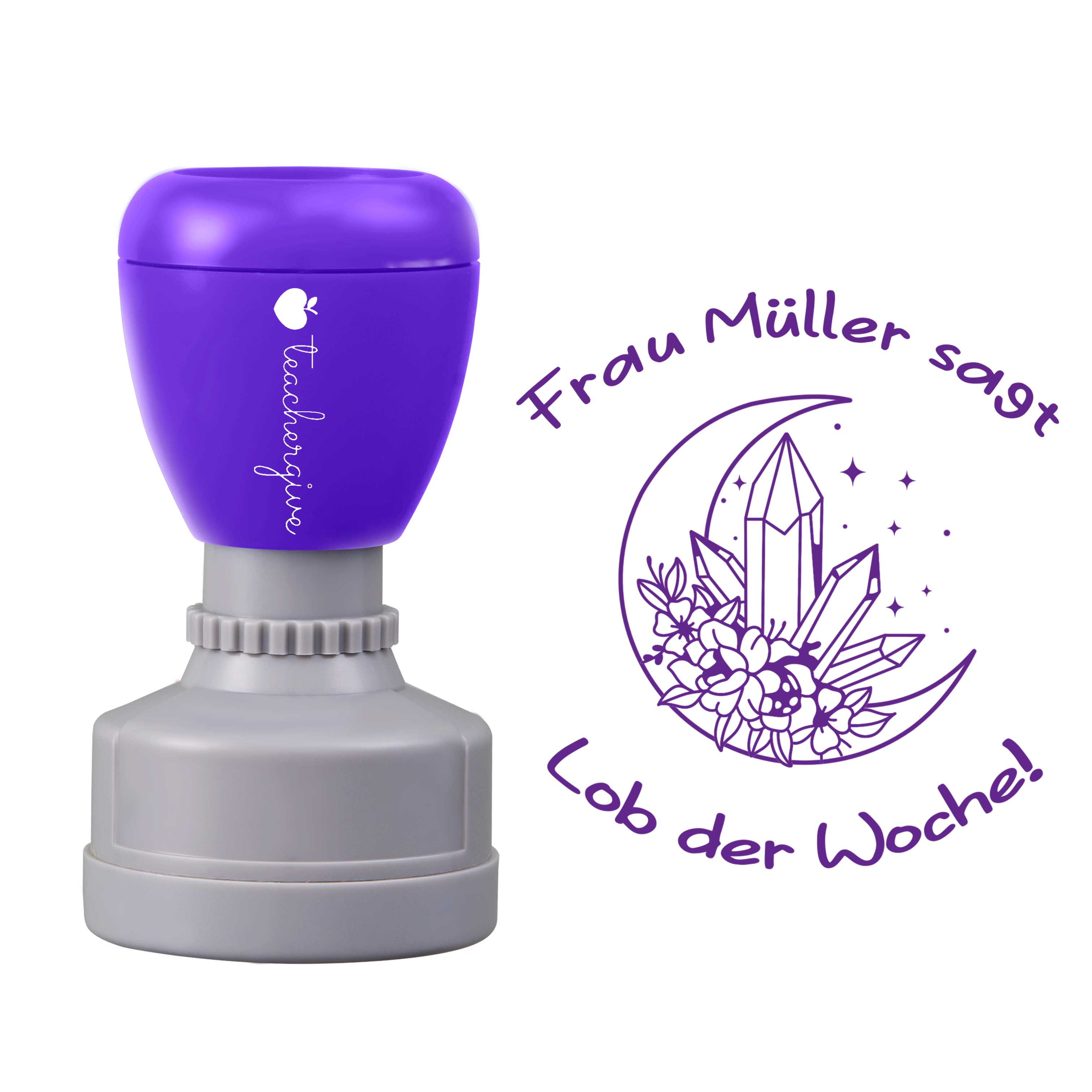 Personalisiert Name Lob der Woche Lehrer Stempel