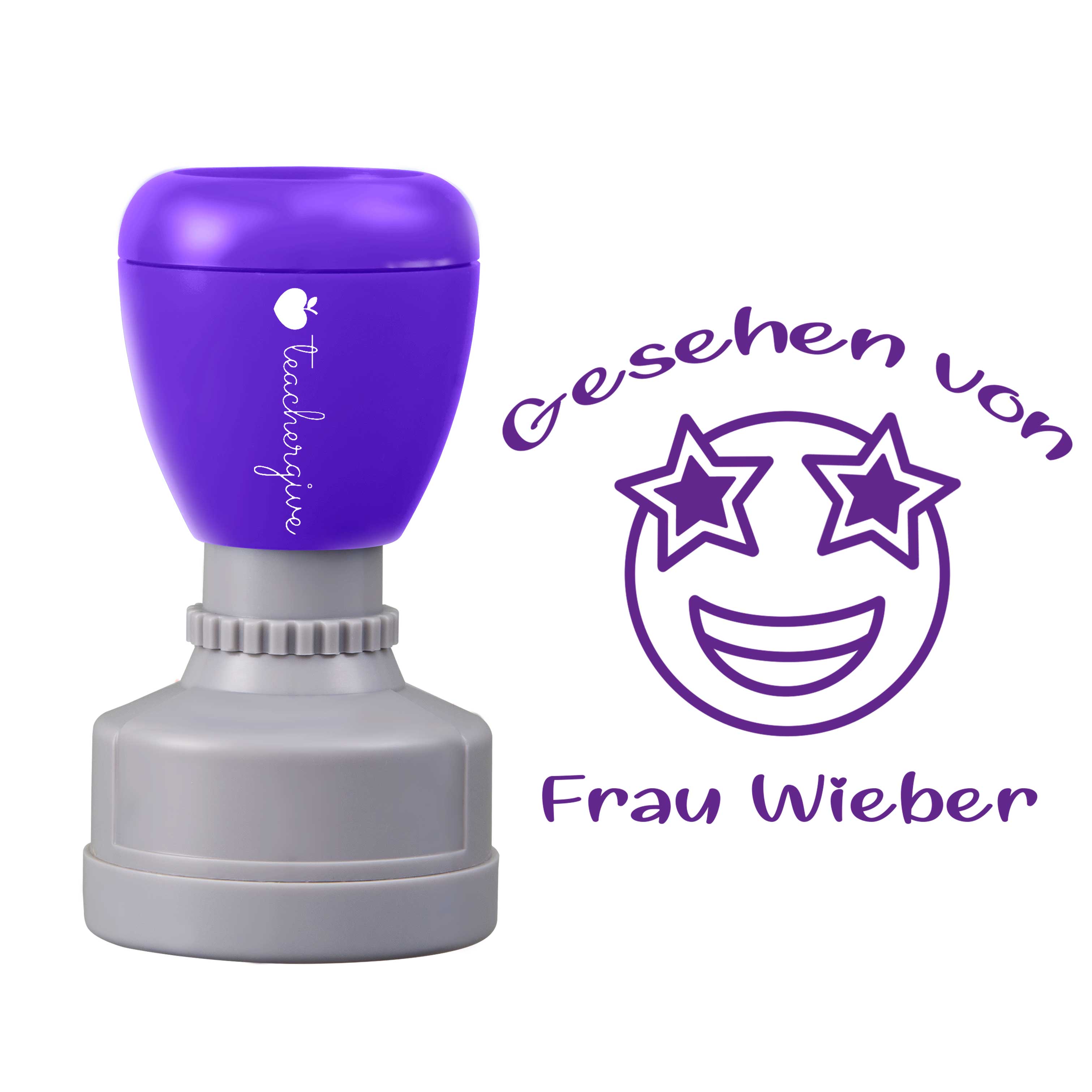 Personalisiert Name gesehen von Lehrer Stempel