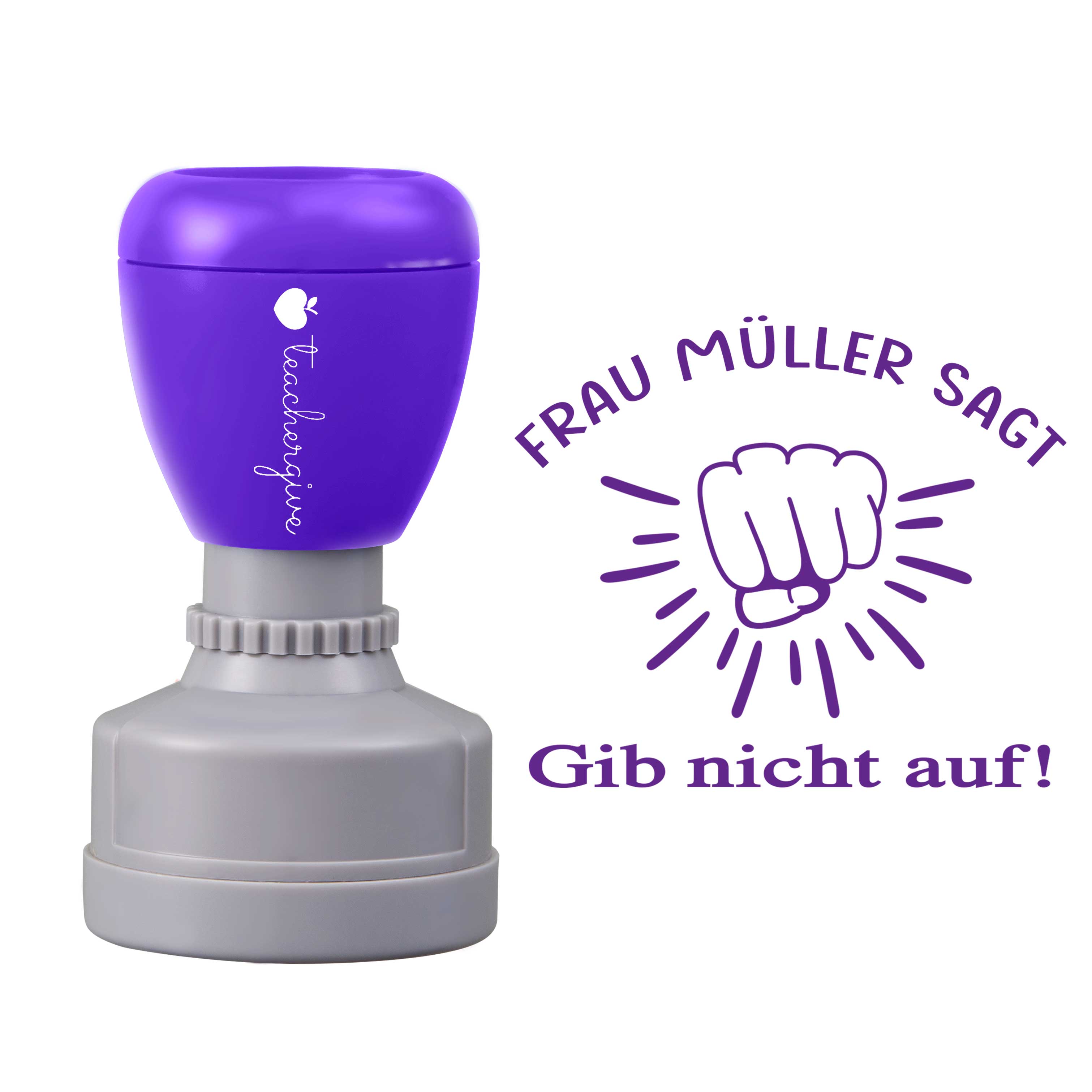 Personalisiert Name Sagt Gib Nicht Auf Lehrer Stempel