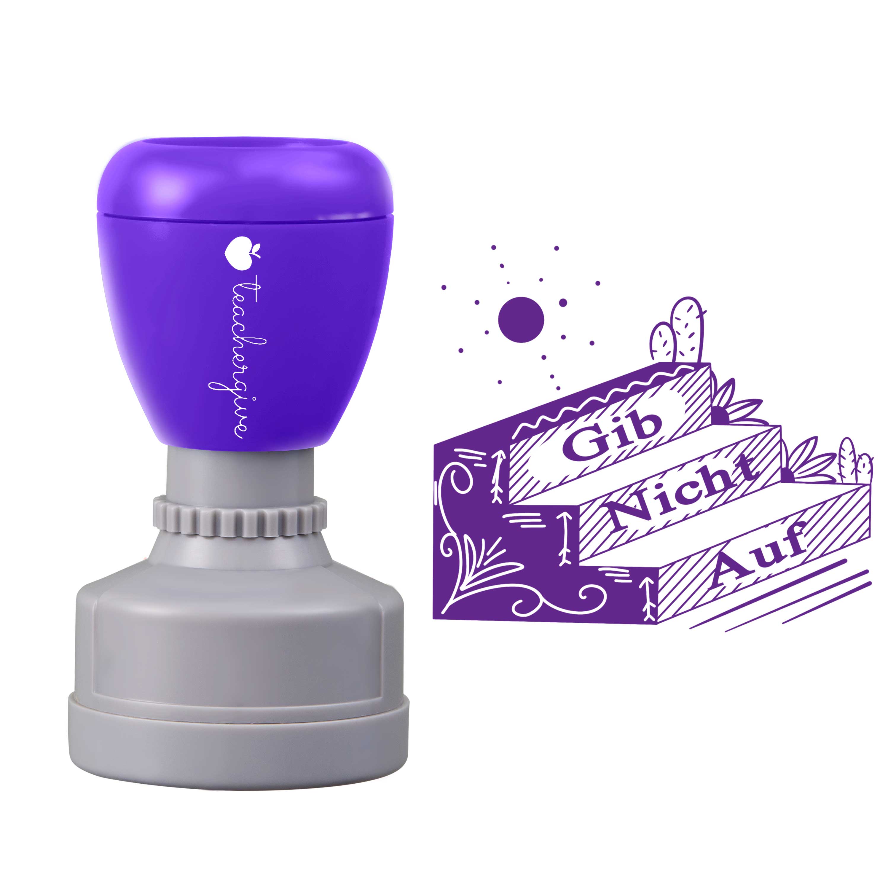 Gib Nicht Auf Lehrer Stempel