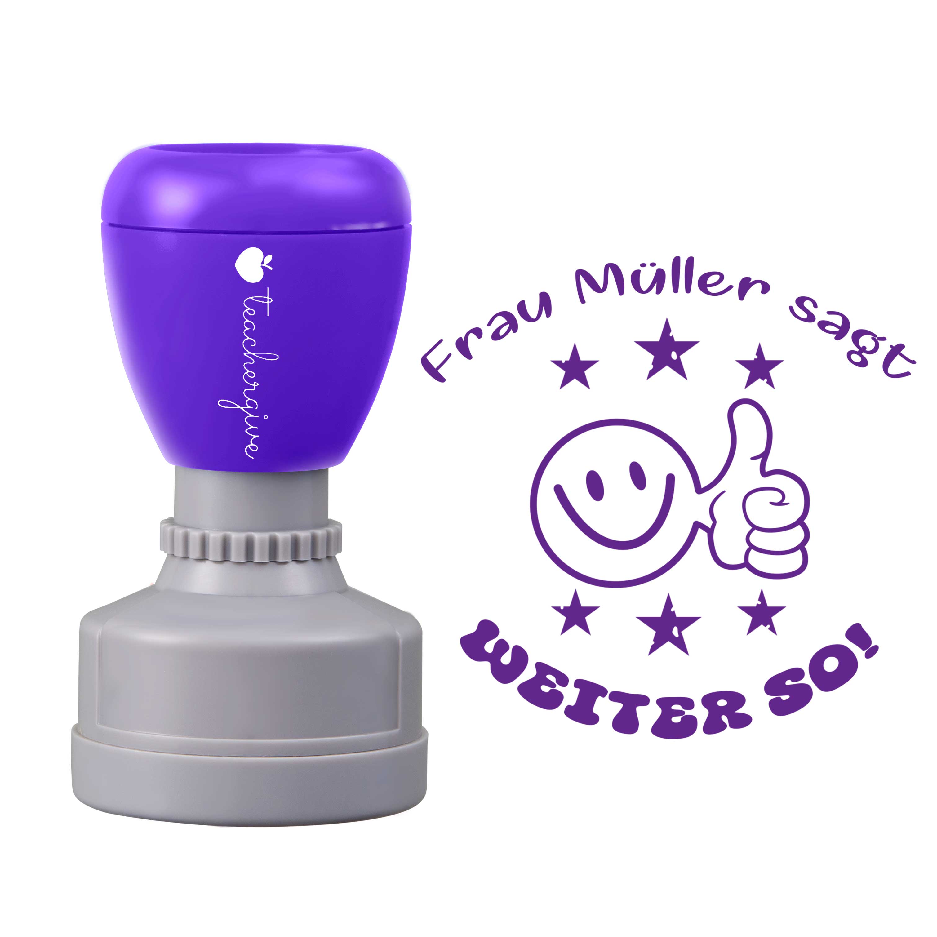 Personalisiert Name Sagt Weiter So Lehrer Stempel