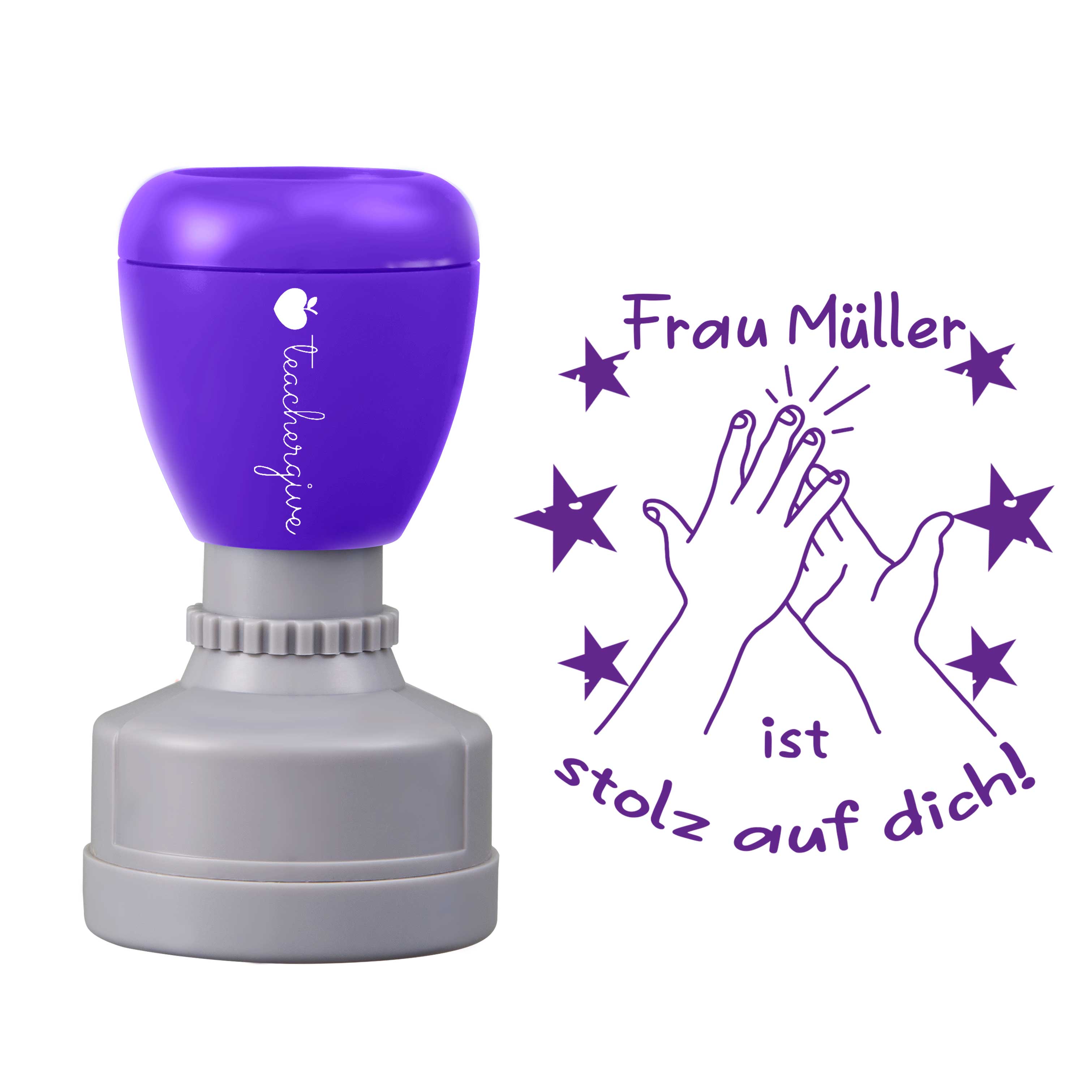 Personalisiert Name Ist Stolz Auf Dich Lehrer Stempel