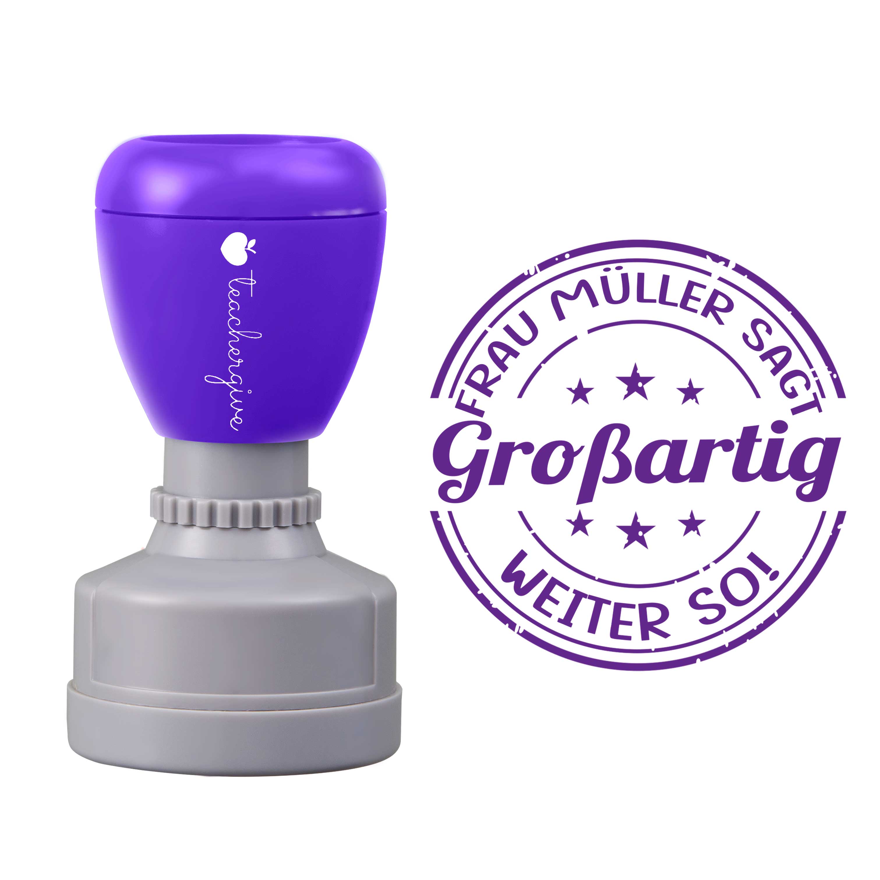 Personalisiert Name Sagt Großartig Weiter So Lehrer Stempel