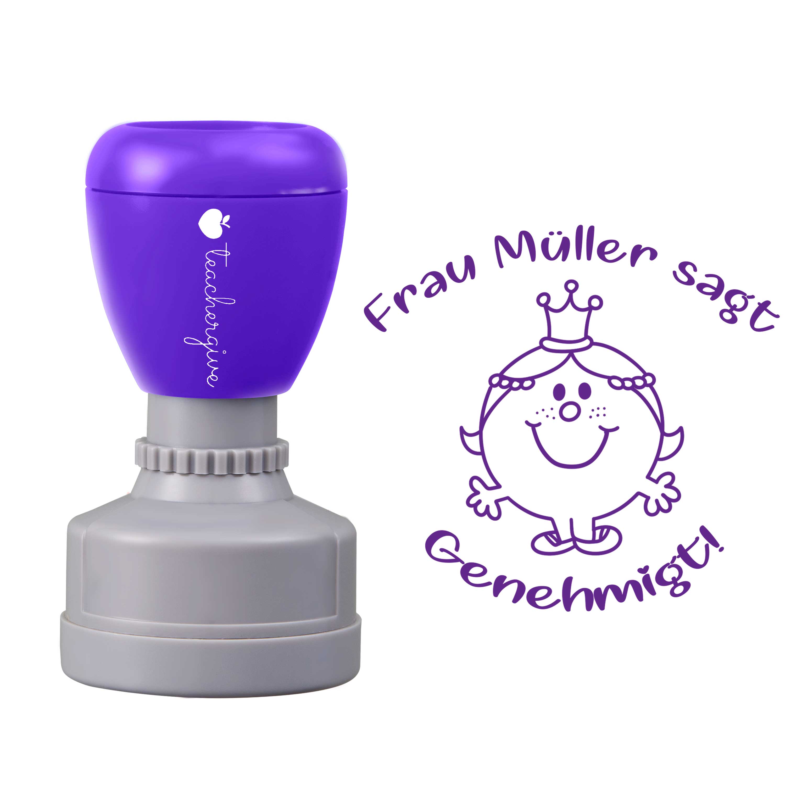 Personalisiert Name Sagt Genehmigt Lehrer Stempel