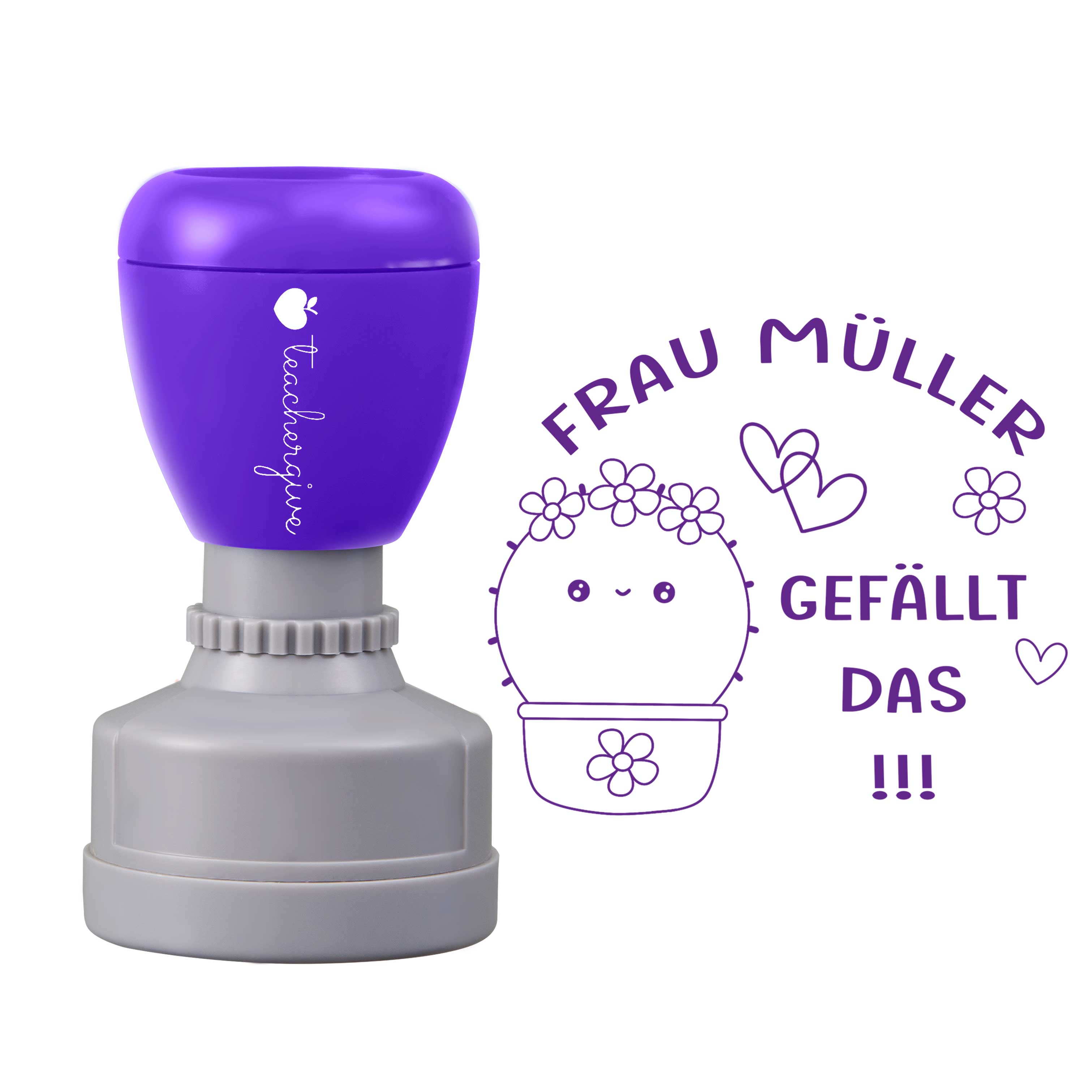 Personalisiert Name gefällt das Lehrer Stempel