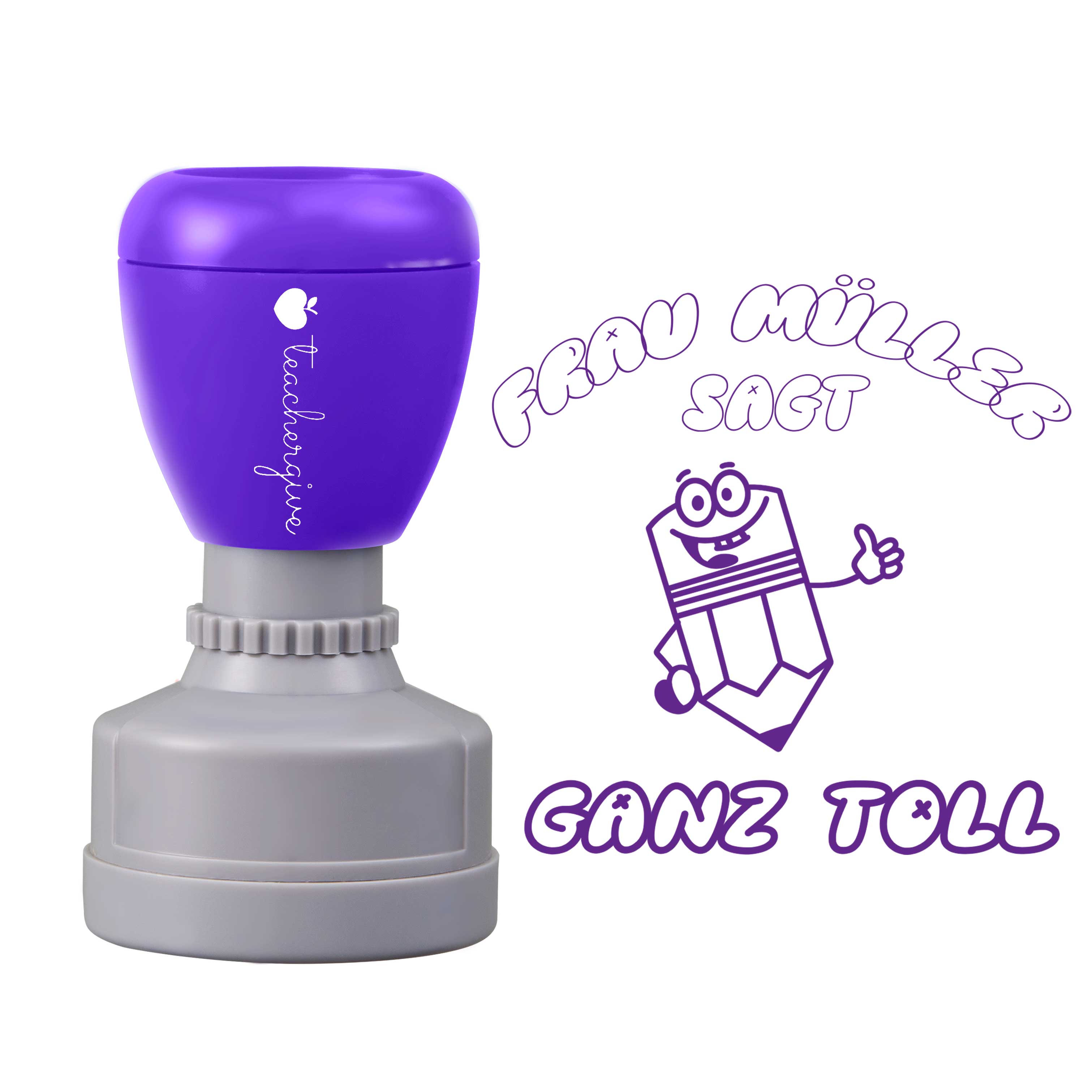 Personalisiert sagt ganz toll Lehrer Stempel