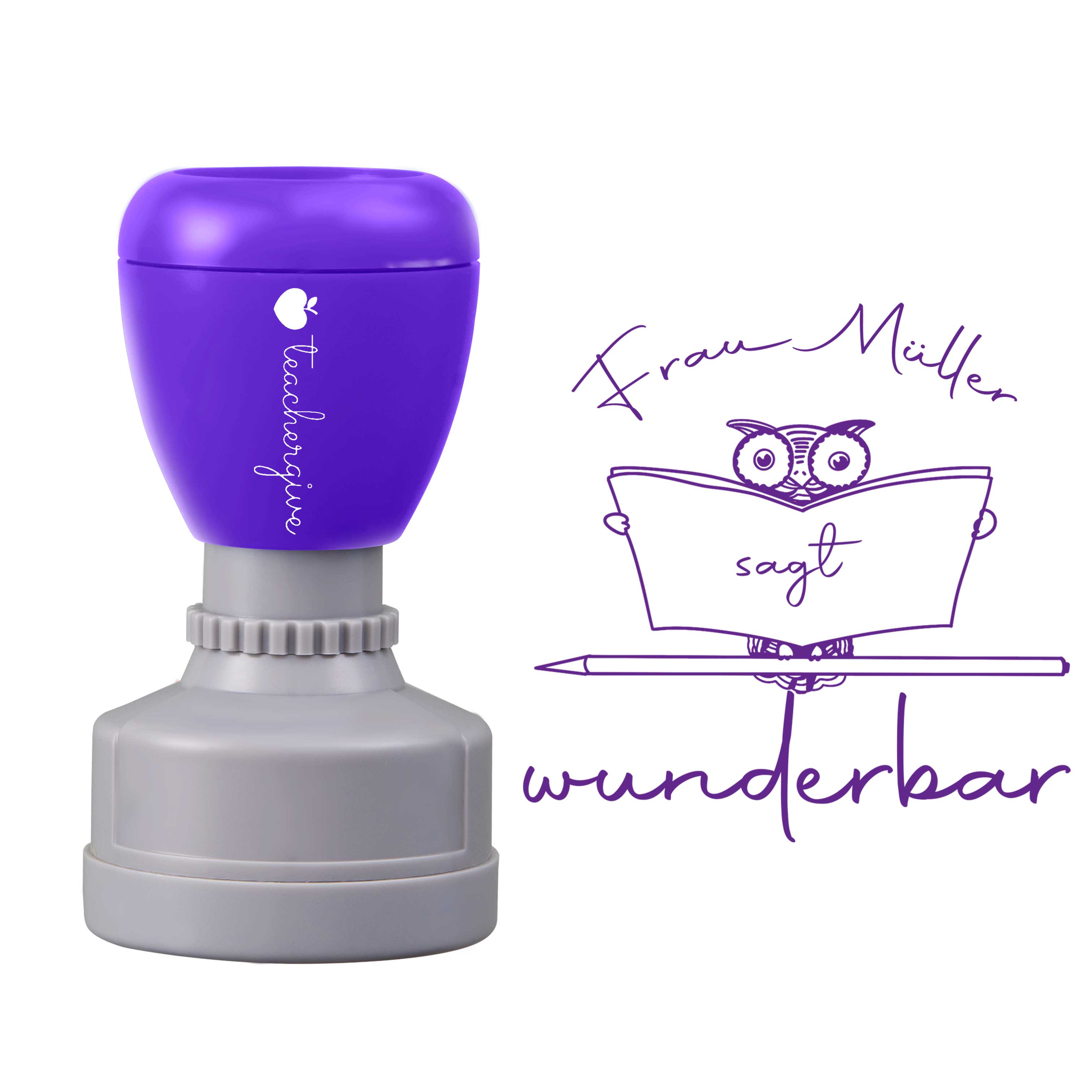 Personalisiert sagt wunderbar Lehrer Stempel