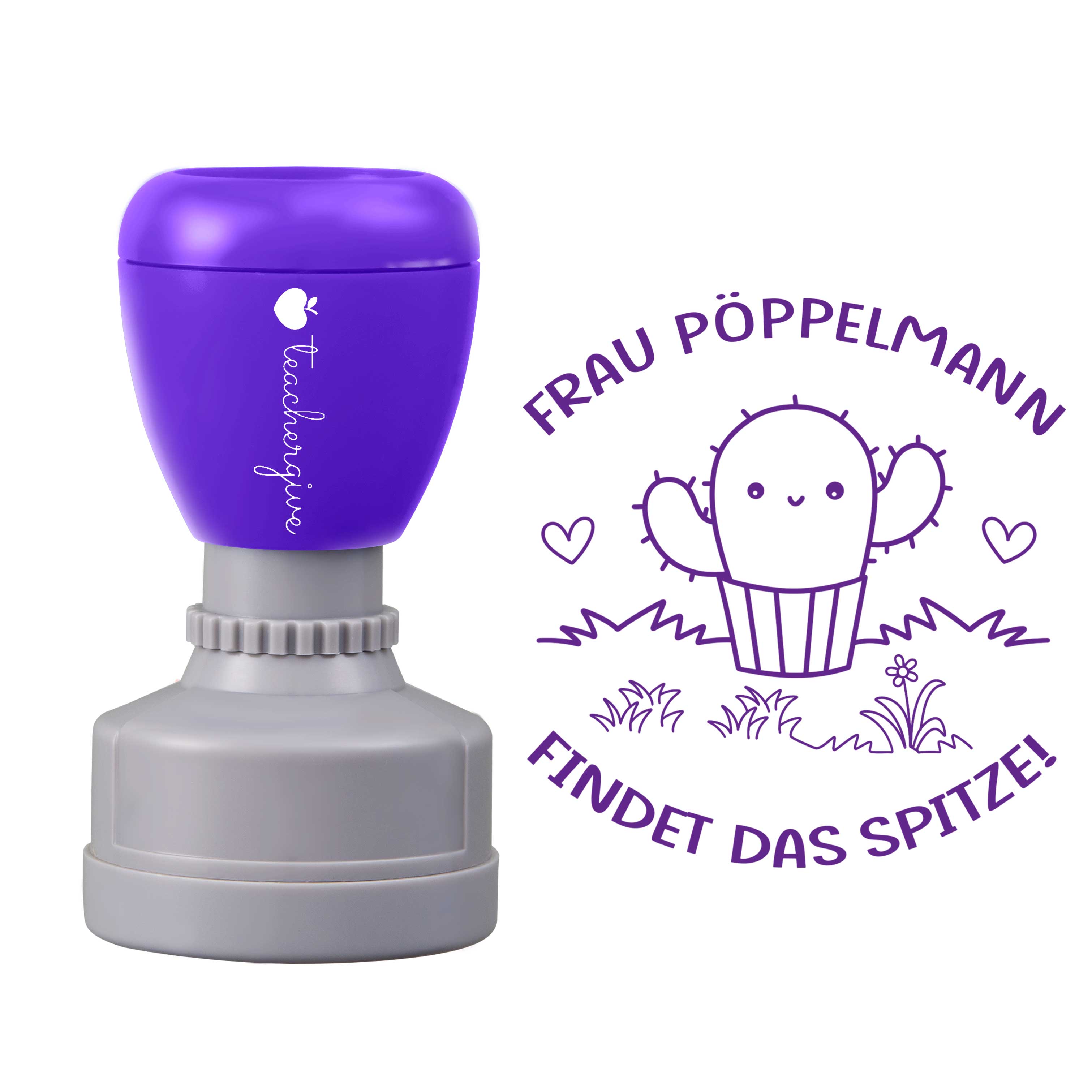 Personalisiert Name findet das spitze Lehrer Stempel