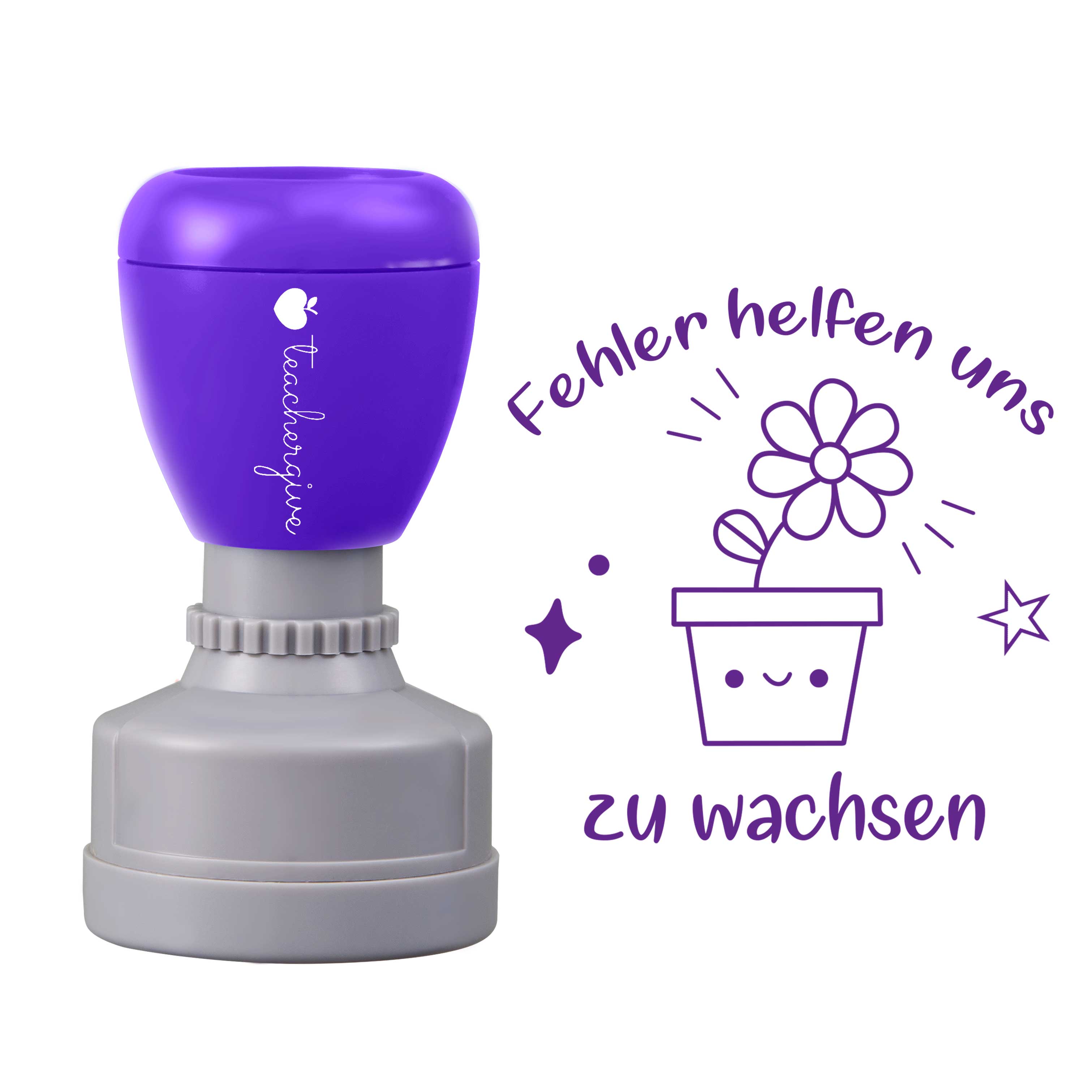 Fehler helfen uns zu wachsen Lehrer Stempel