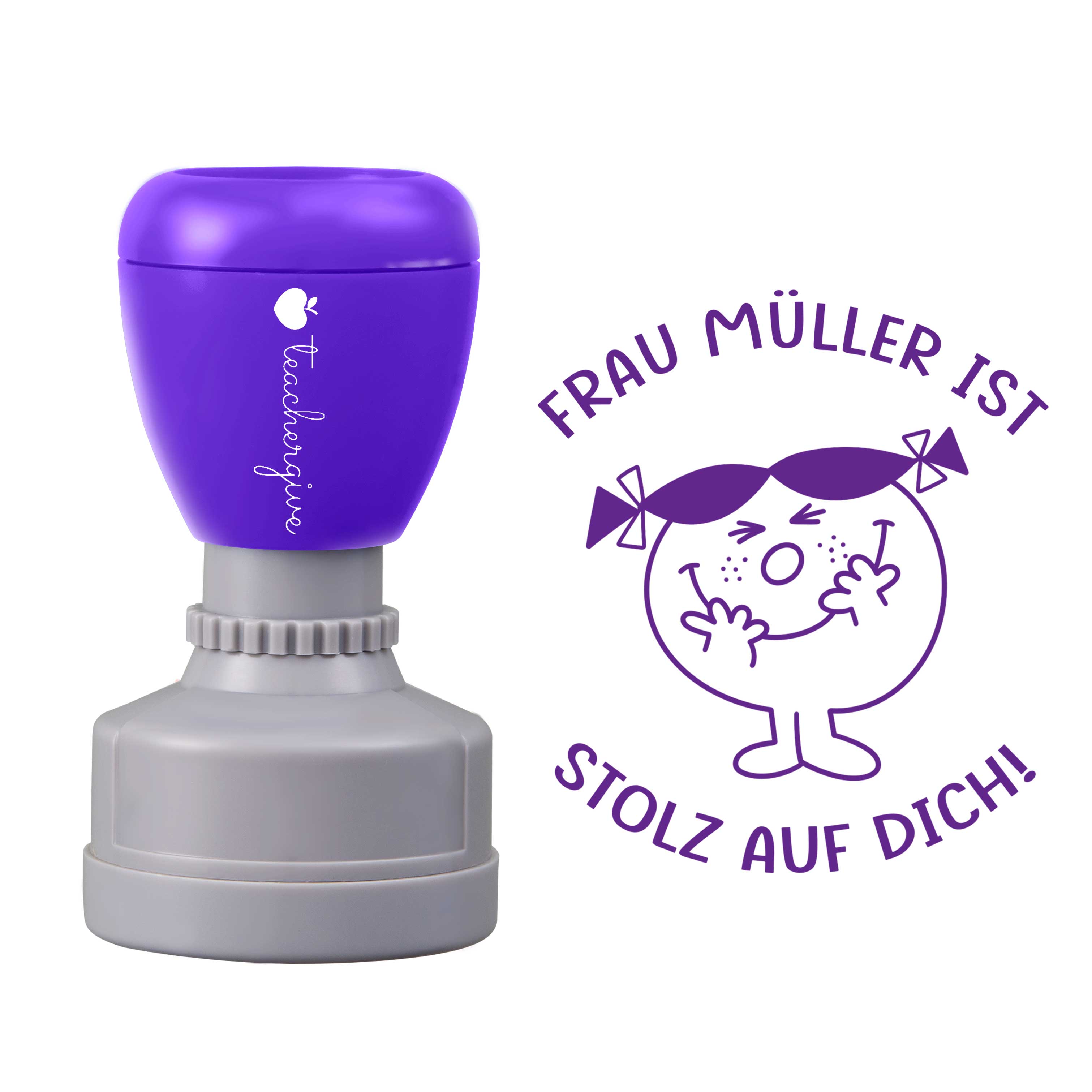 Personalisiert Name ist stolz auf dich Lehrer Stempel