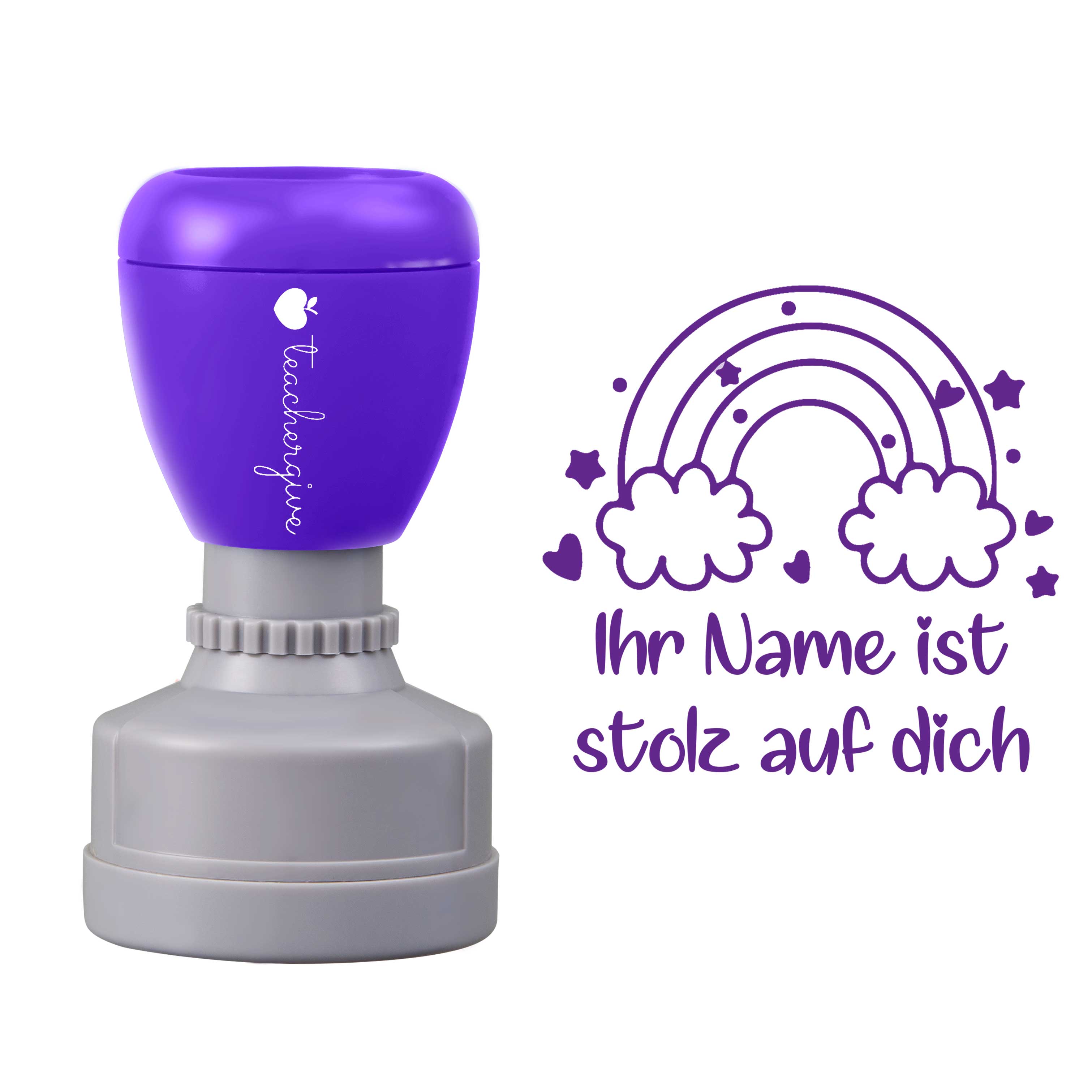 Personalisiet Ist Stolz Auf Dich Lehrer Stempel