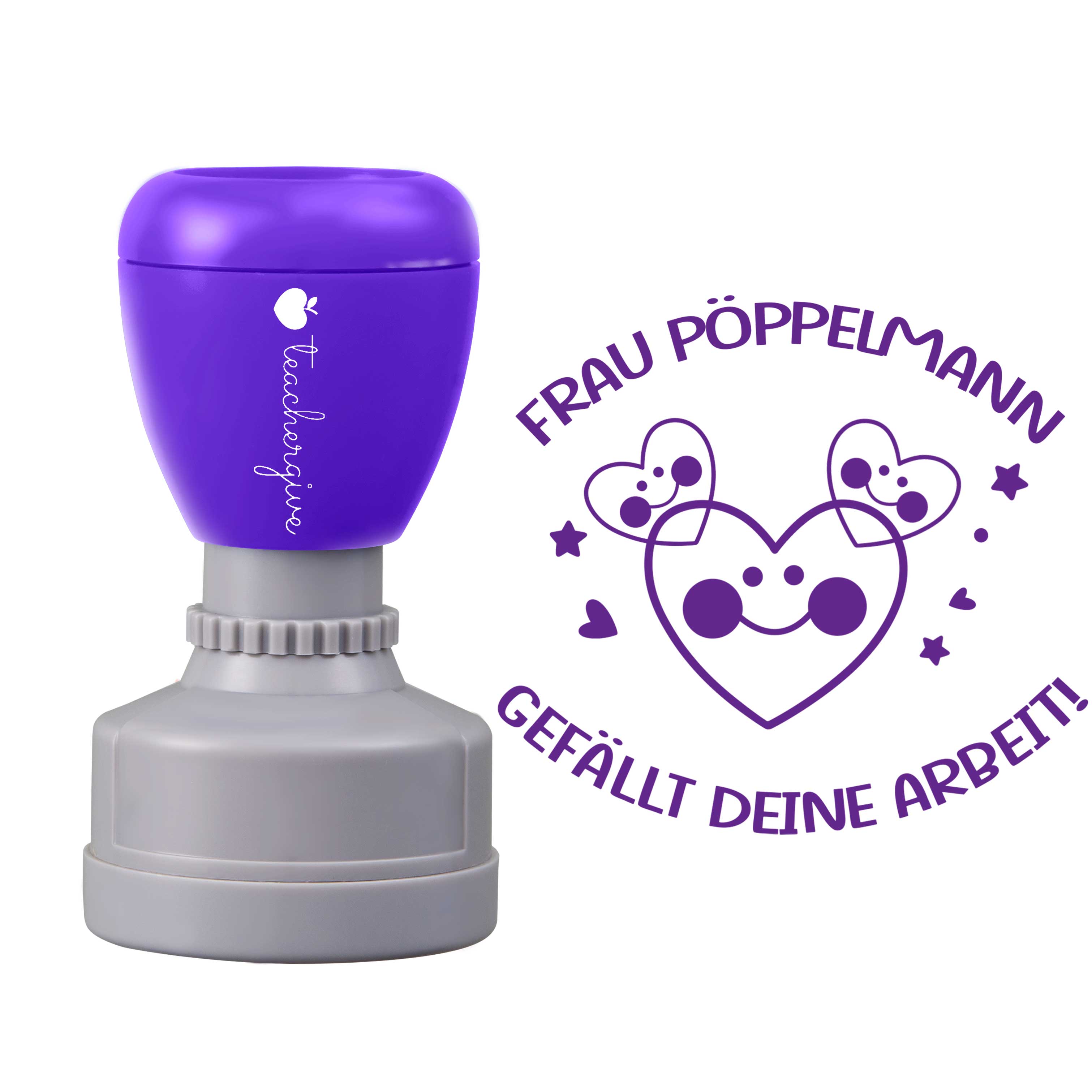 Personalisiert Name gefällt deine Arbeit Lehrer Stempel