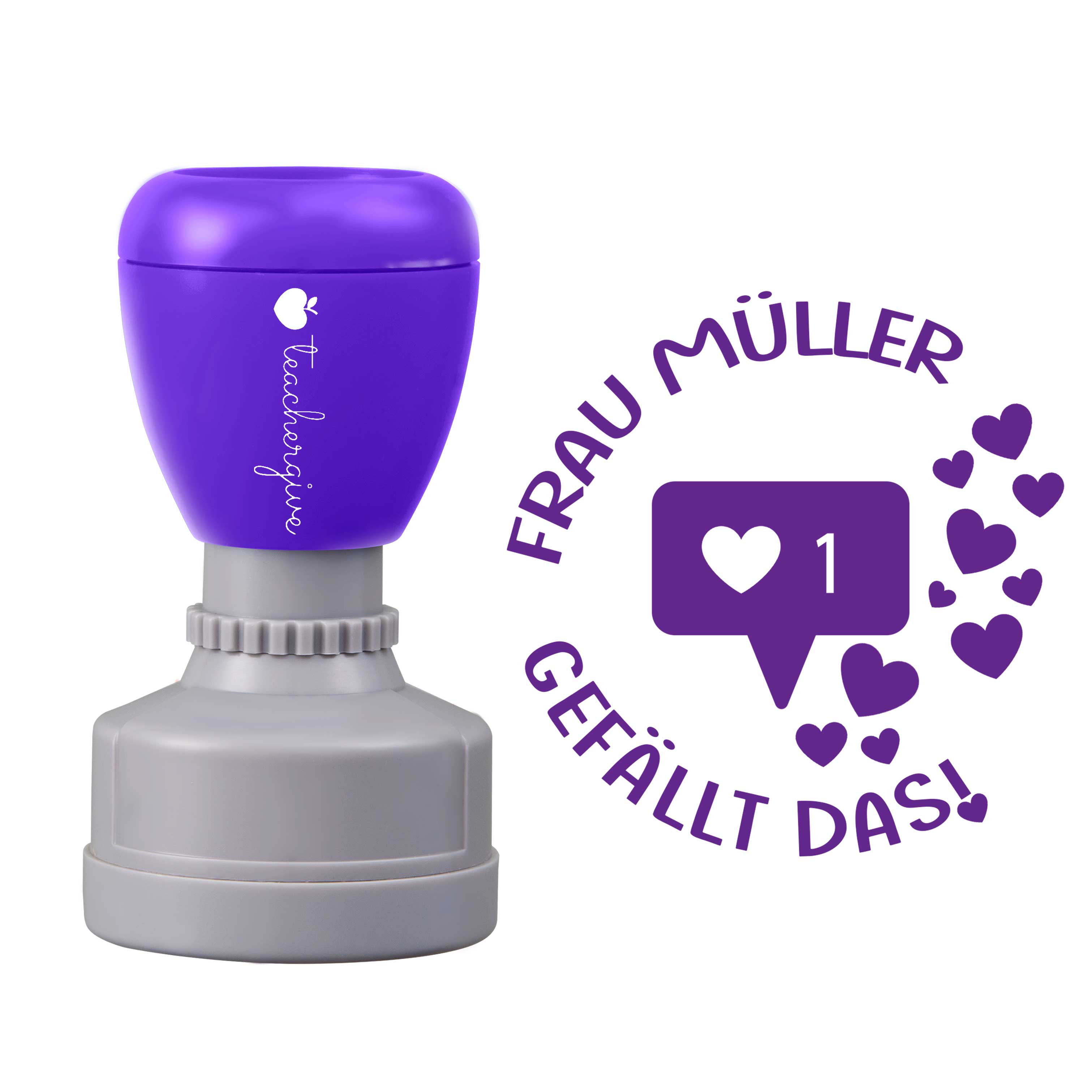 Personalisiert Name gefällt das Lehrer Stempel