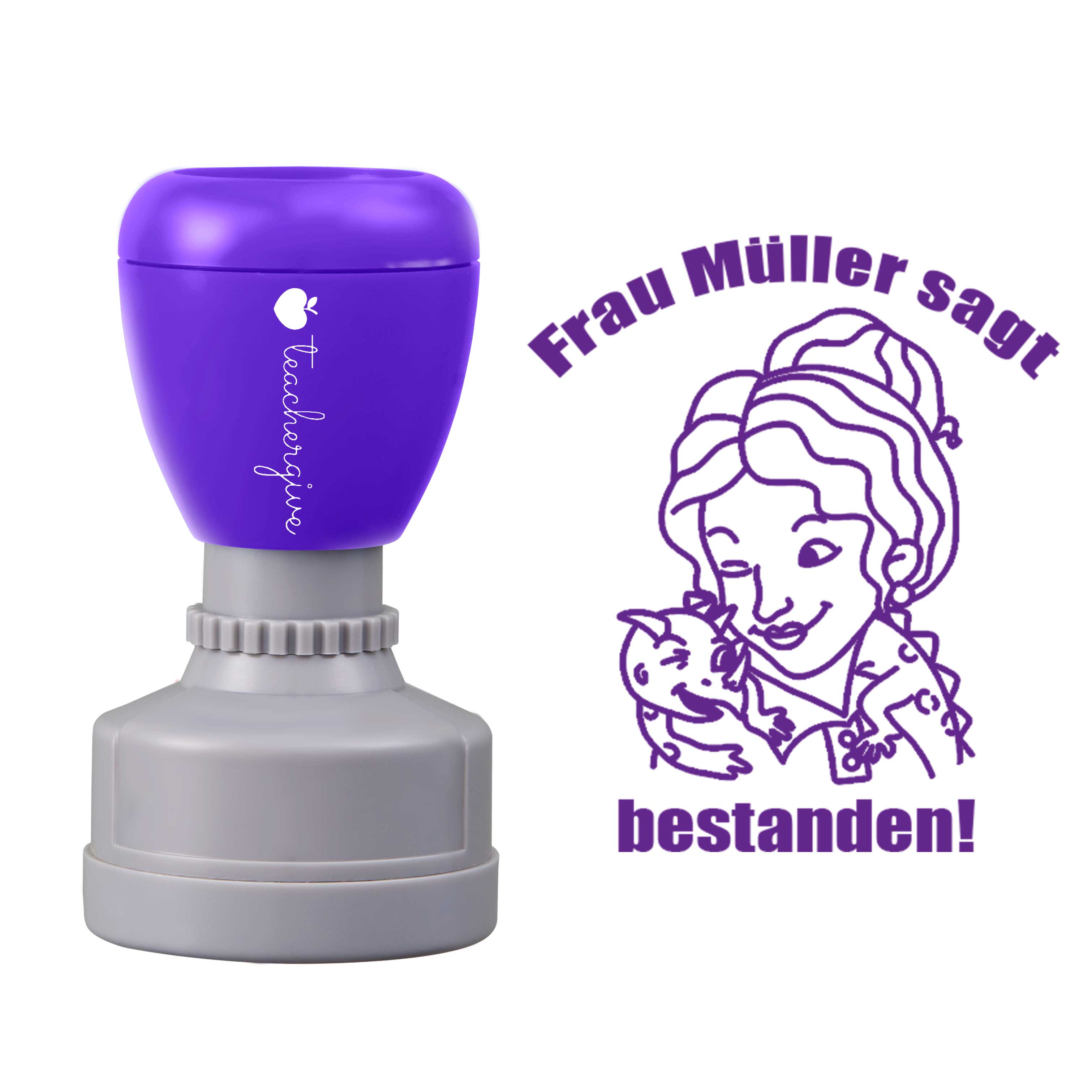 Personalisiert Name Sagt Bestanden Lehrer Stempel