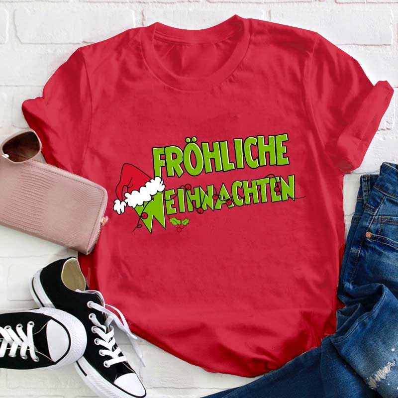 Fröhliche Weihnachten Lehrer T-Shirt