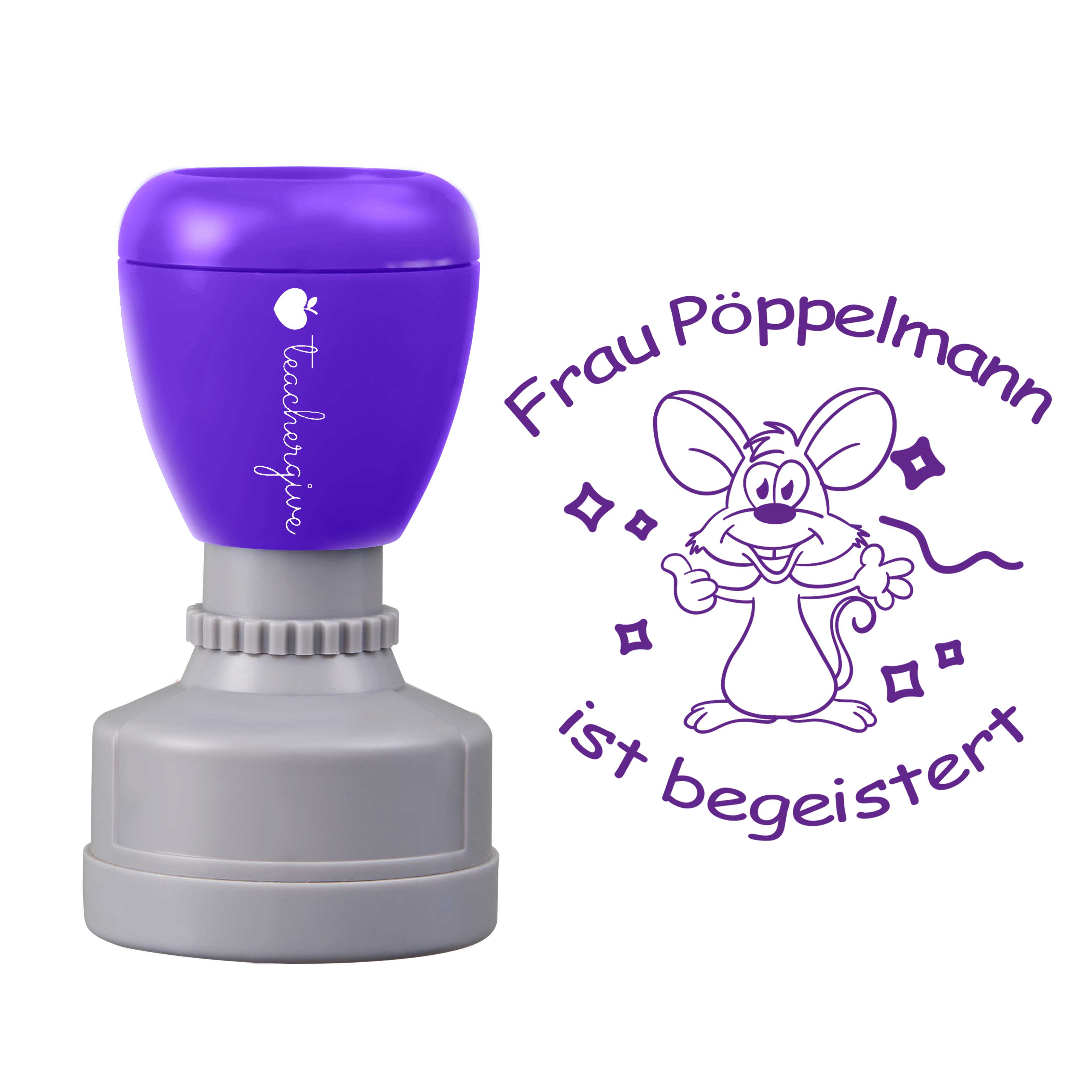 Personalisiert Ist Begeistert Lehrer Stempel