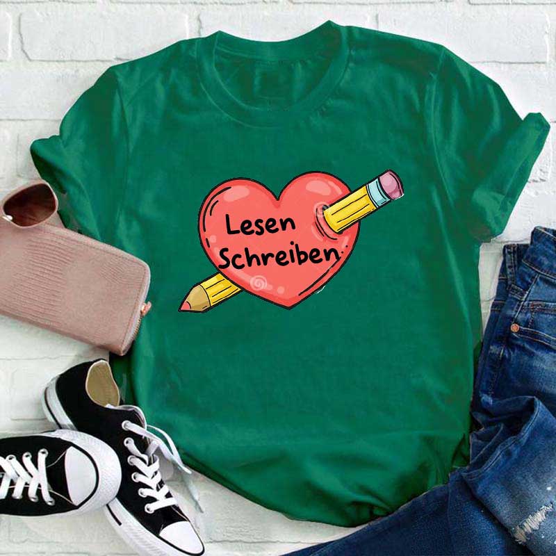 Lesen Und Schreiben Lehrer T-Shirt