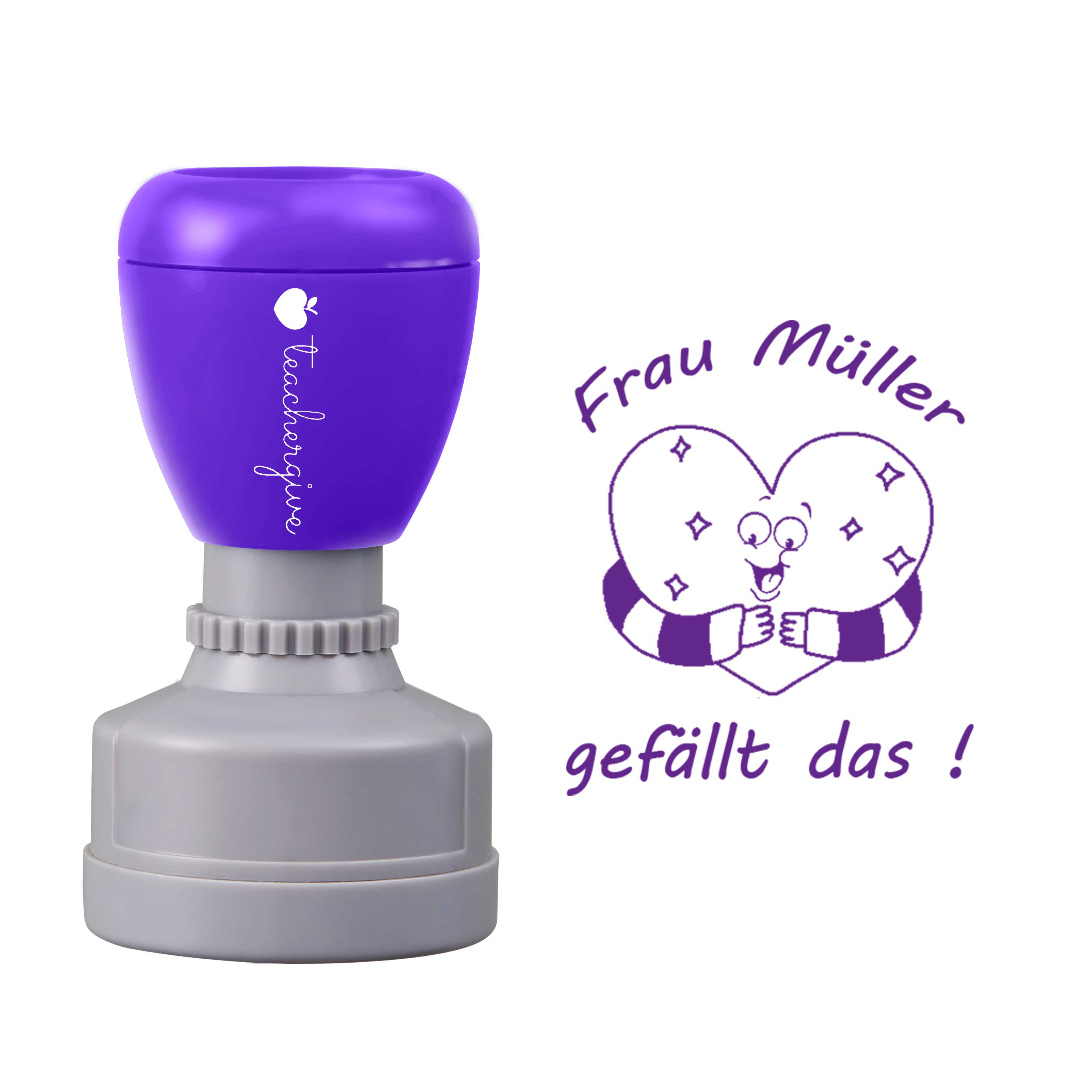 Personalisiert gefällt das Lehrer Stempel