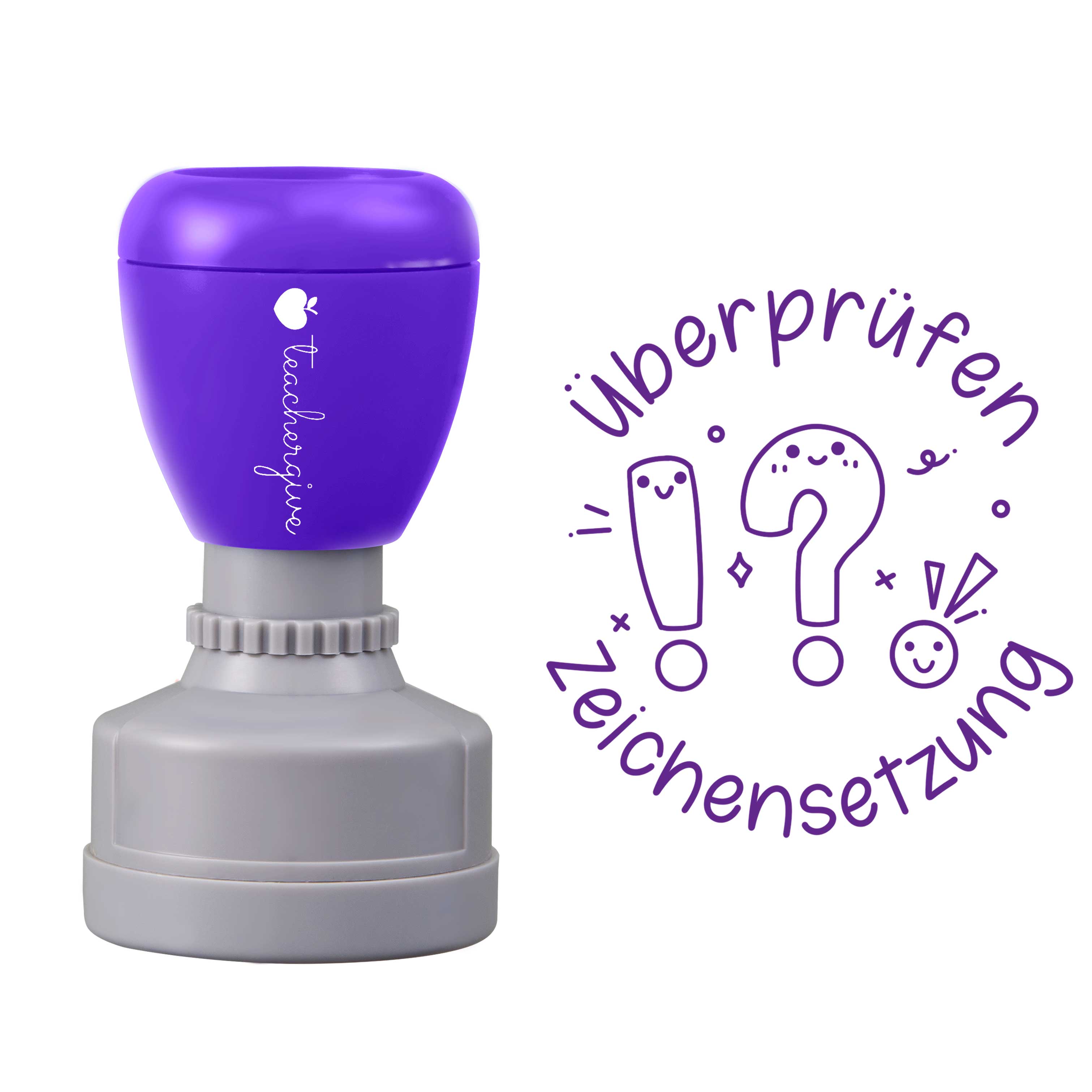 Prüfen Auf Interpunktion Lehrer Stempel