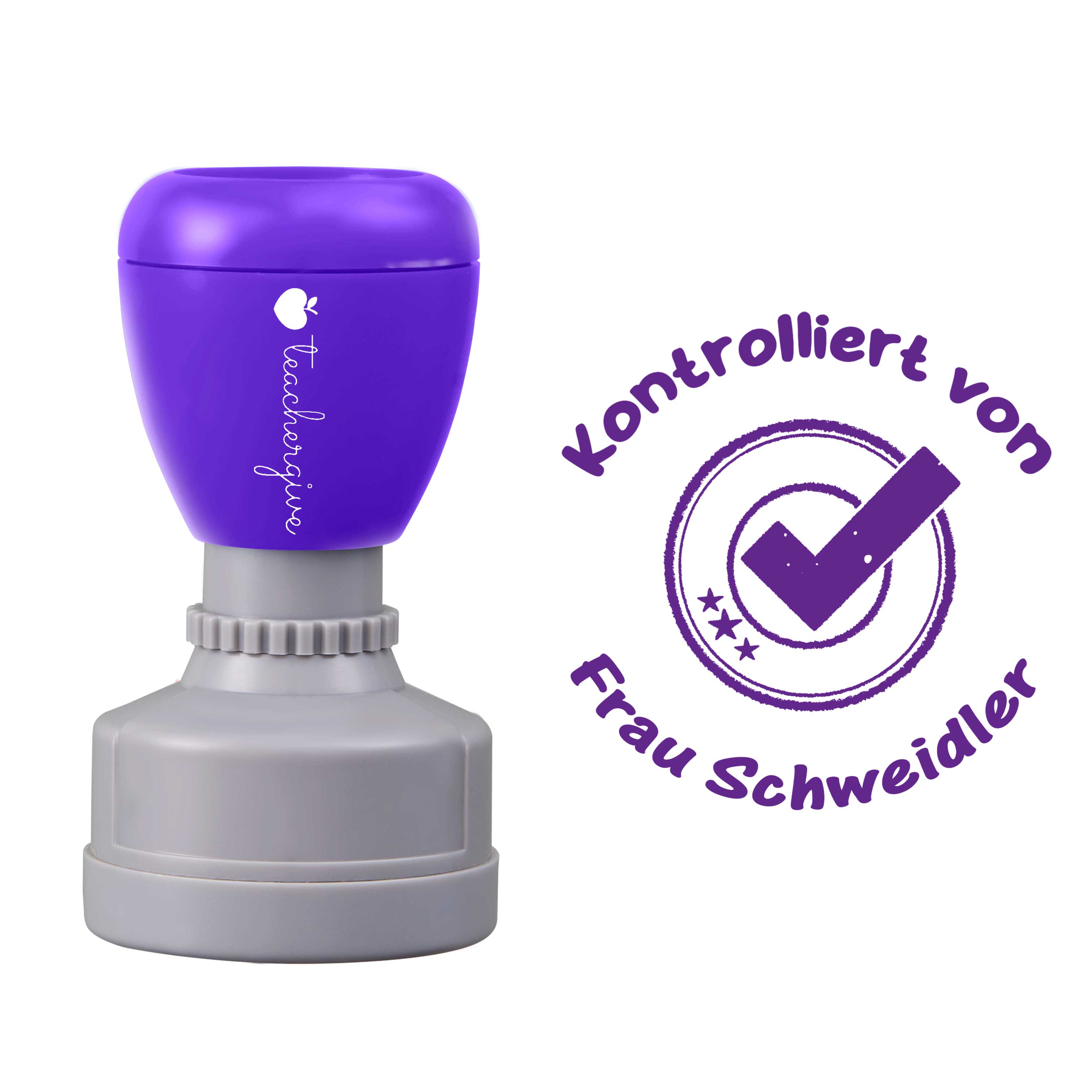 Personalisiert Kontrolliert Von Lehrer Stempel