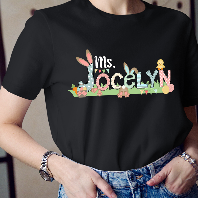 Personalized Happy Easter Teacher T-Shirt