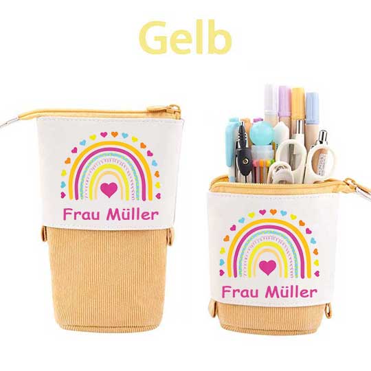 Personalisiert Name Bunter Regenbogen Federmäppchen Mäppchen
