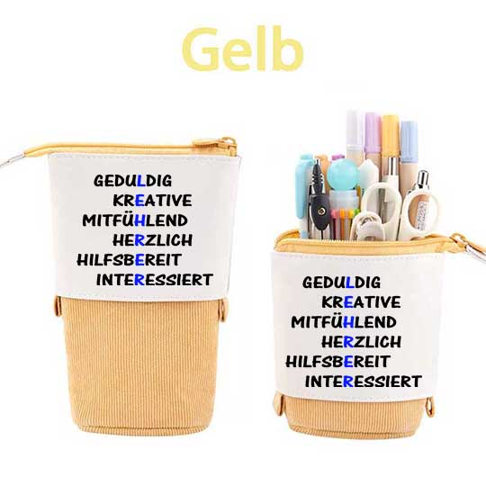 Geduldig Kreativ Mitfühlend Herzlich Hilfsbereit Interessiert Federmäppchen Mäppchen