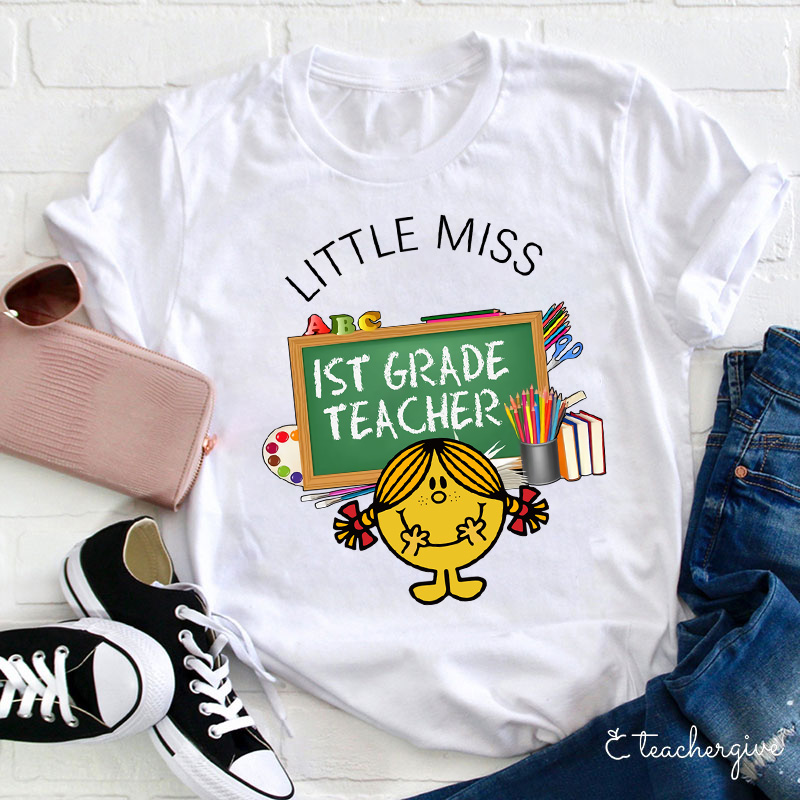 Personalized Little Miss 1st Grade Teacher T-Shirt