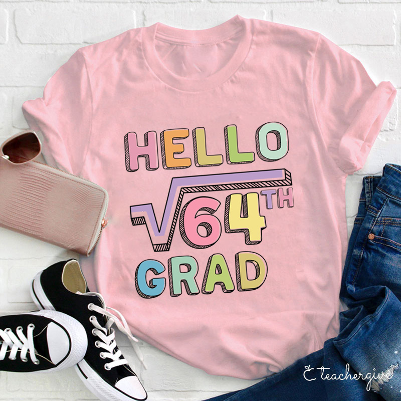 Personalized Grade Say Hello Math Teacher T-Shirt