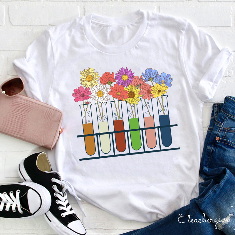 Grow Some Flower Here Teacher T-Shirt