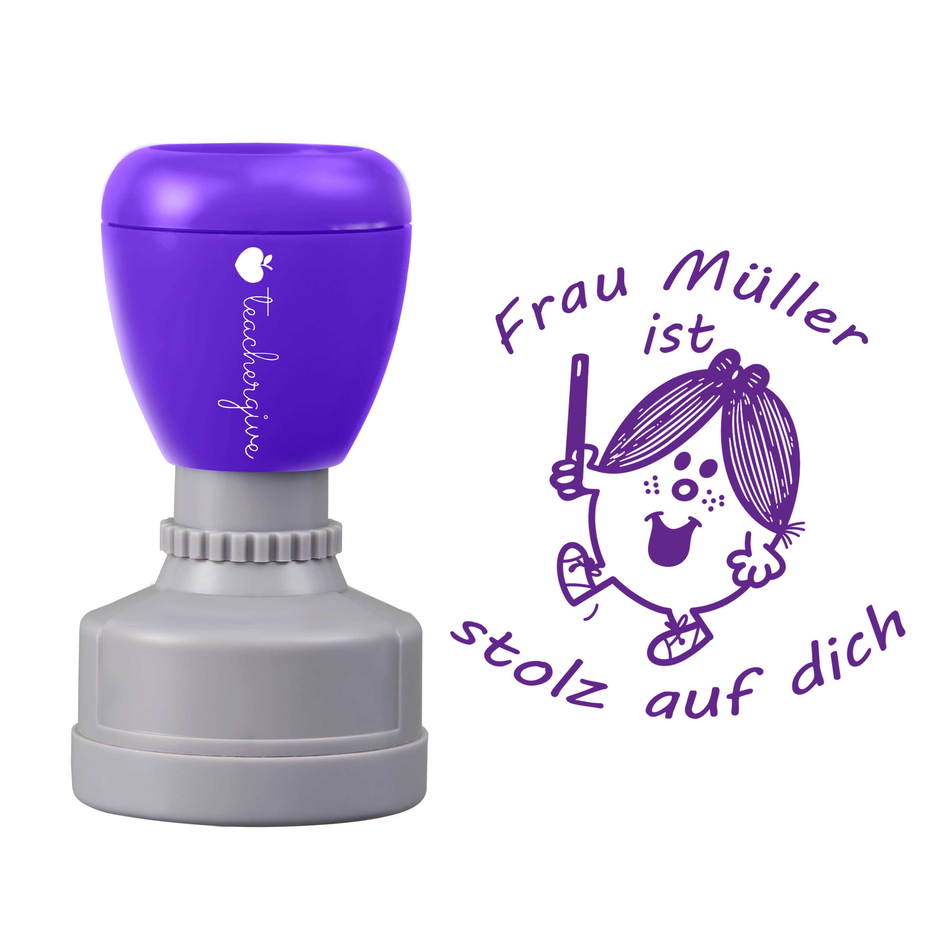 Personalisiert stolz auf dich Lehrer Stempel