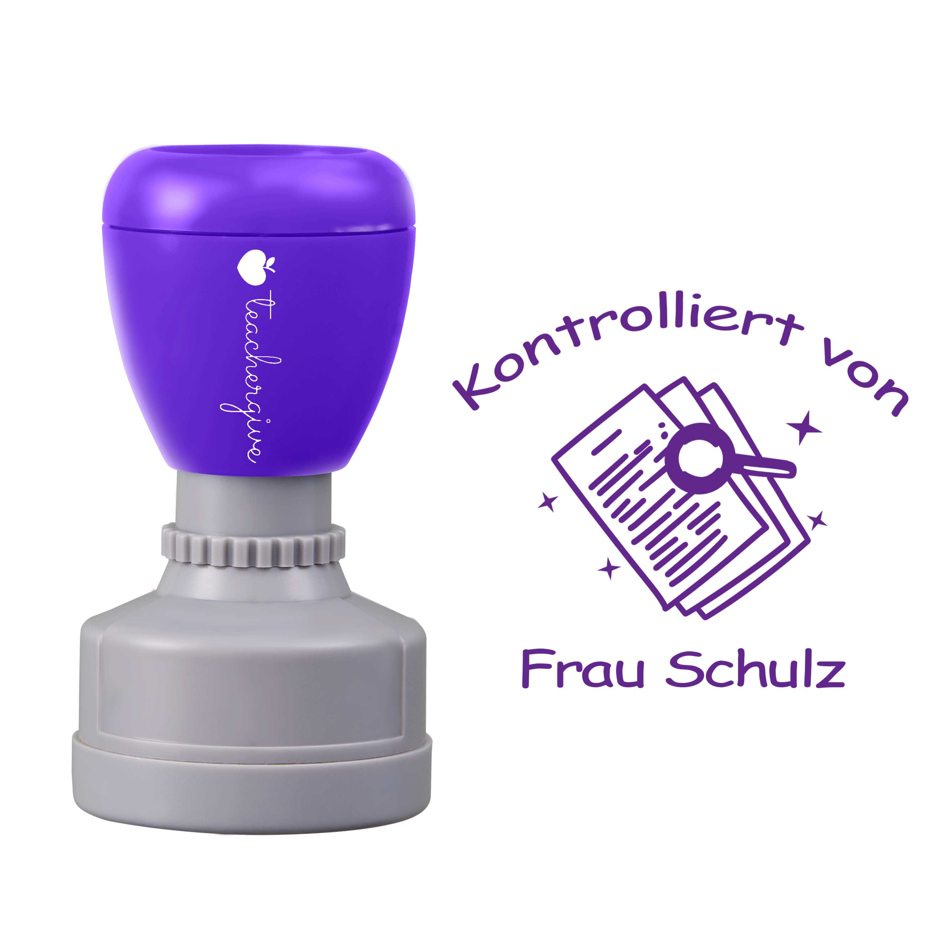 Personalisiert Kontrolliert von Lehrer Stempel