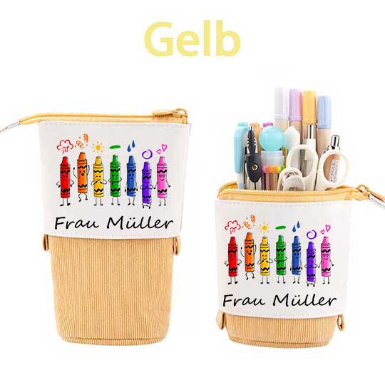 Personalisiert Name Farbstifte Federmäppchen Mäppchen