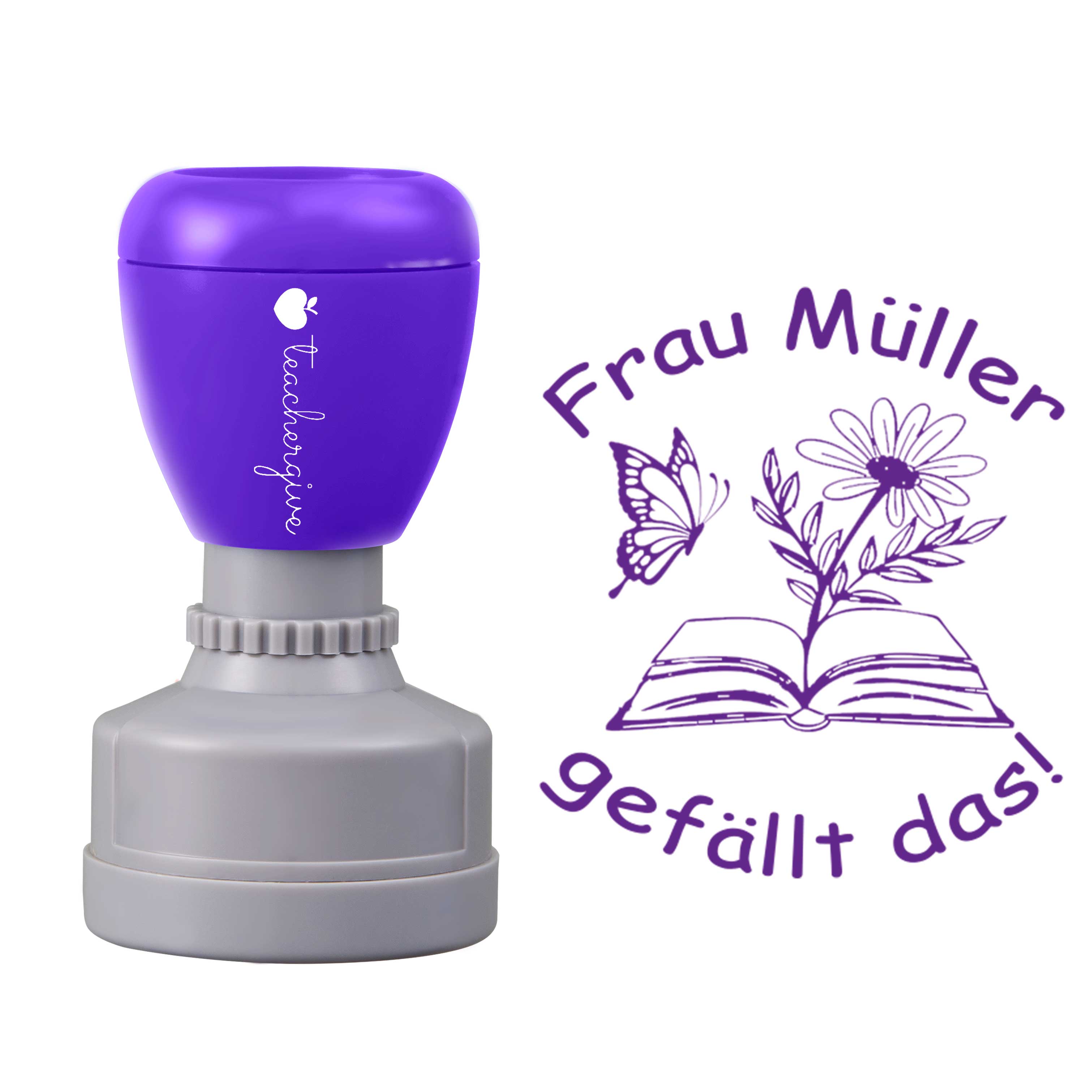 Personalisiert Name gefällt das Lehrer Stempel