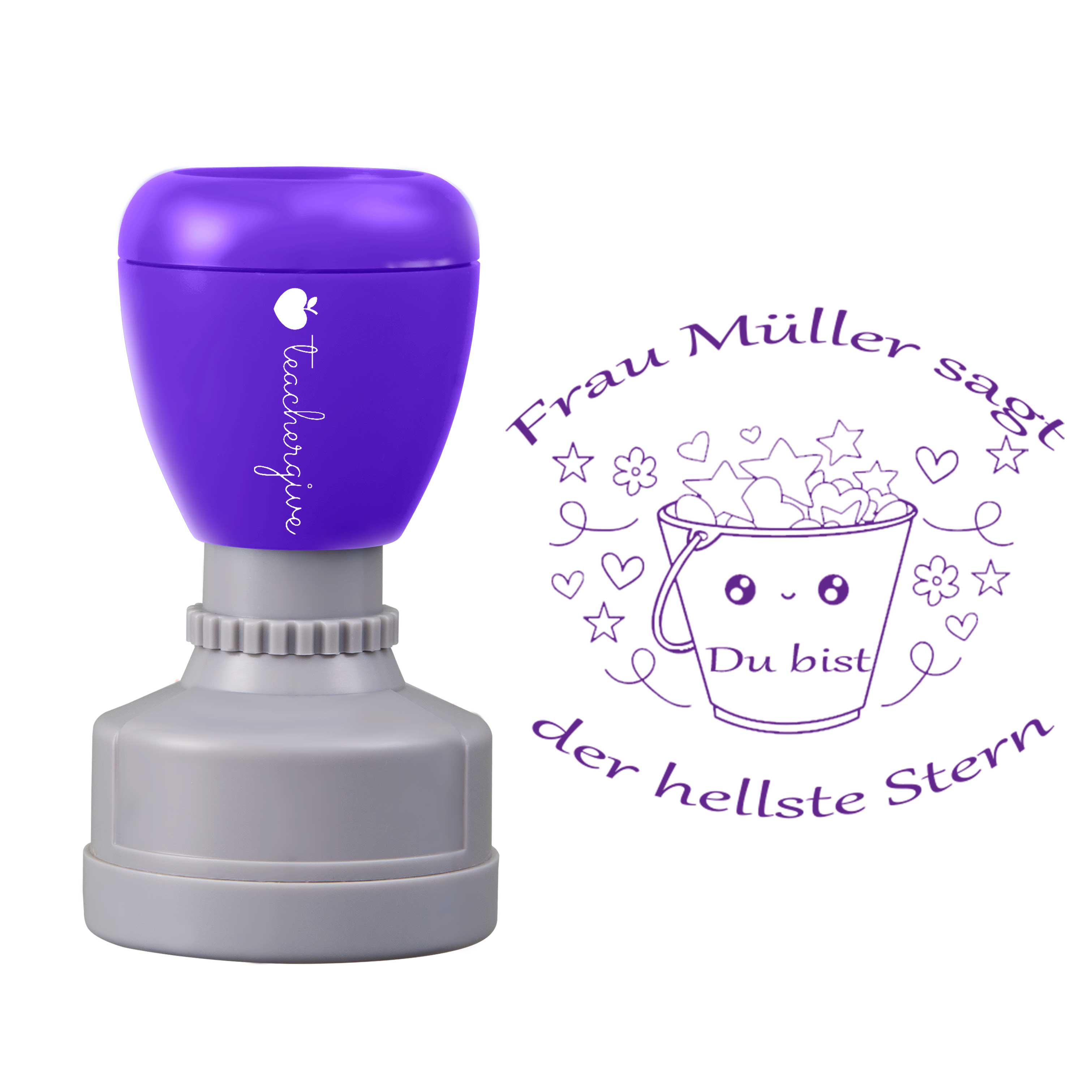 Personalisiert Sagt Du Bist Der Hellste Stern Lehrer Stempel