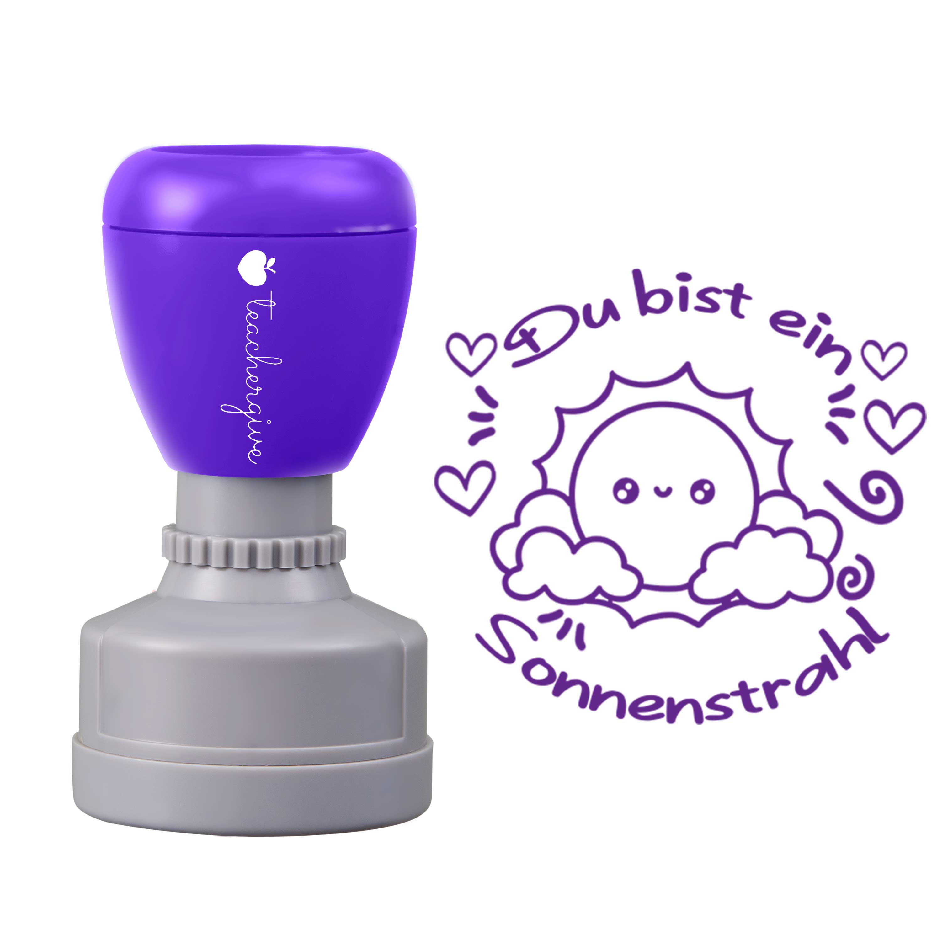 Du bist ein Sonnenstrahl Lehrer Stempel