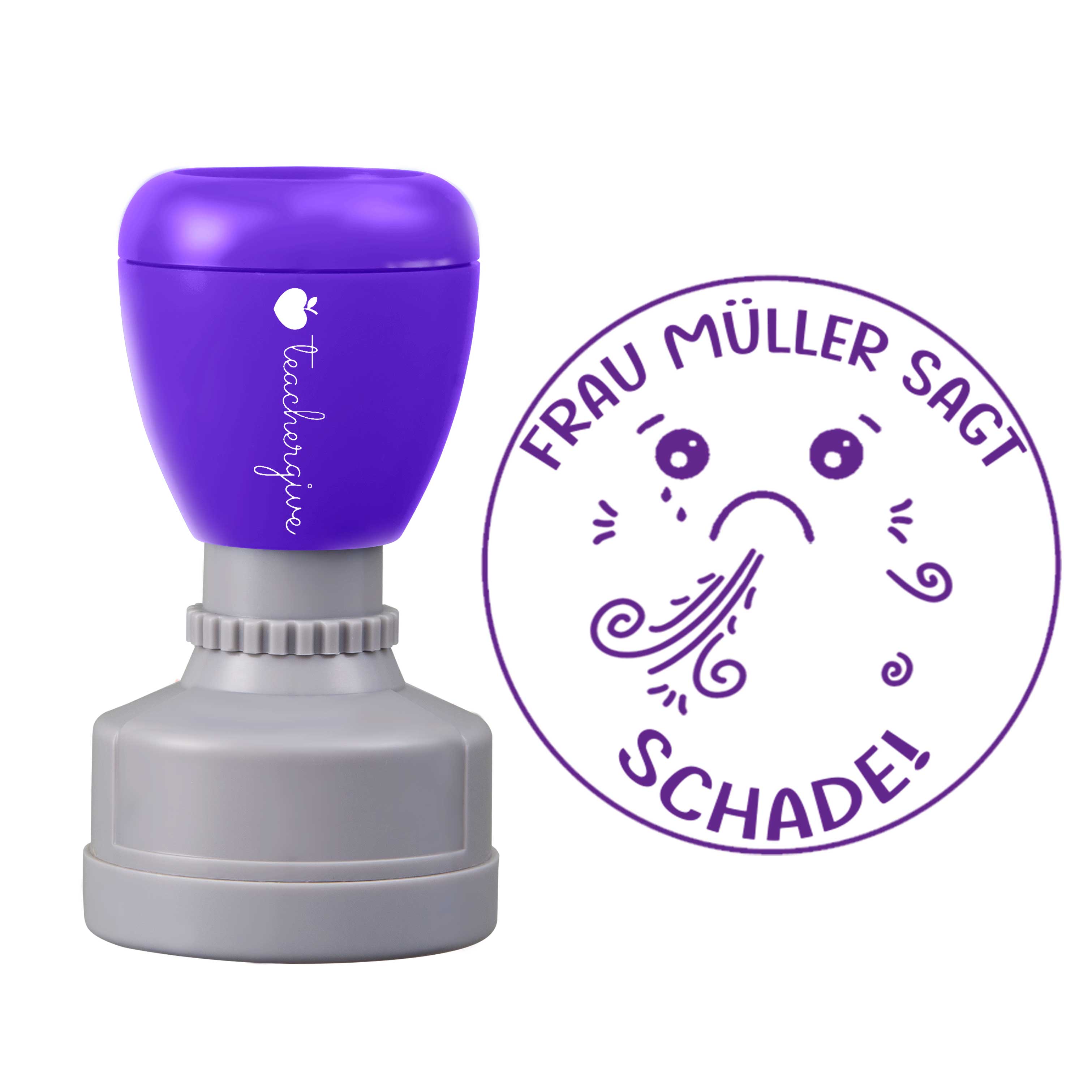 Personalisiert Name sagt schade Lehrer Stempel