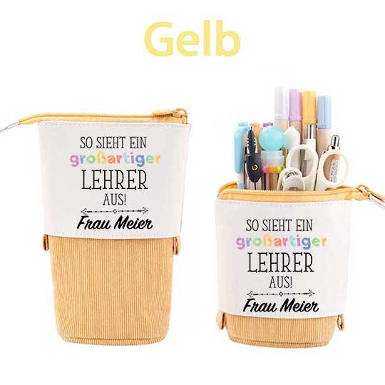 Personalisiert So sieht ein großartiger Lehrer aus Federmäppchen Mäppchen