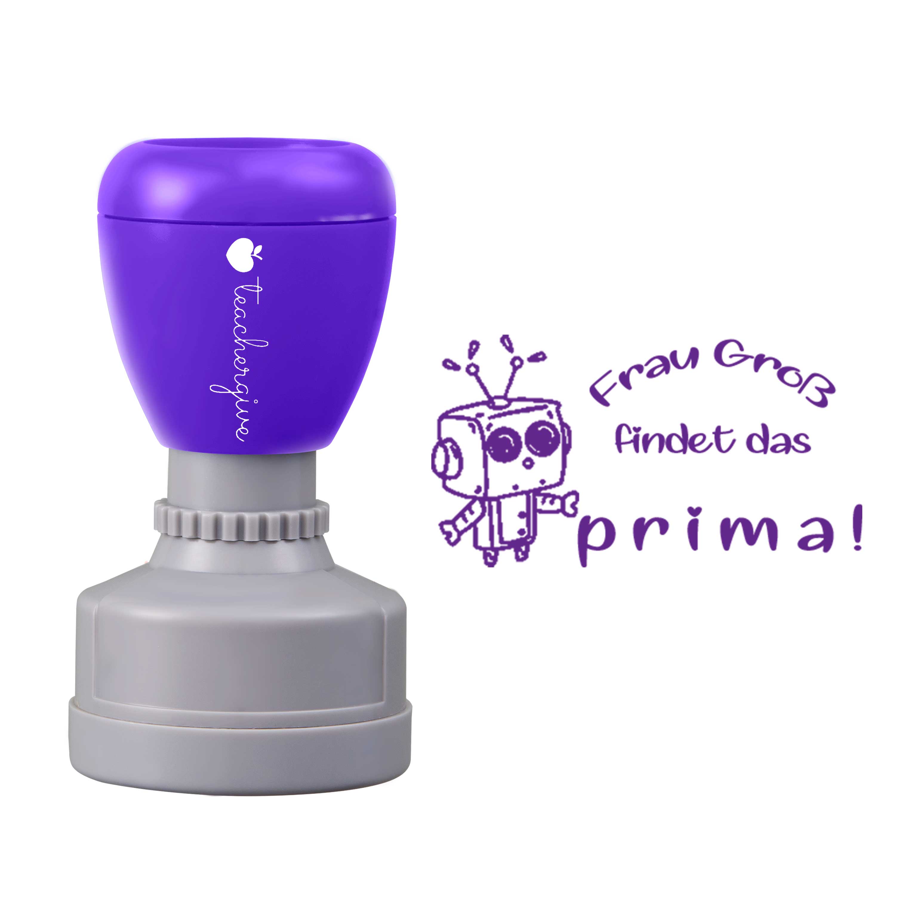 Personalisiert findet das prima Lehrer Stempel