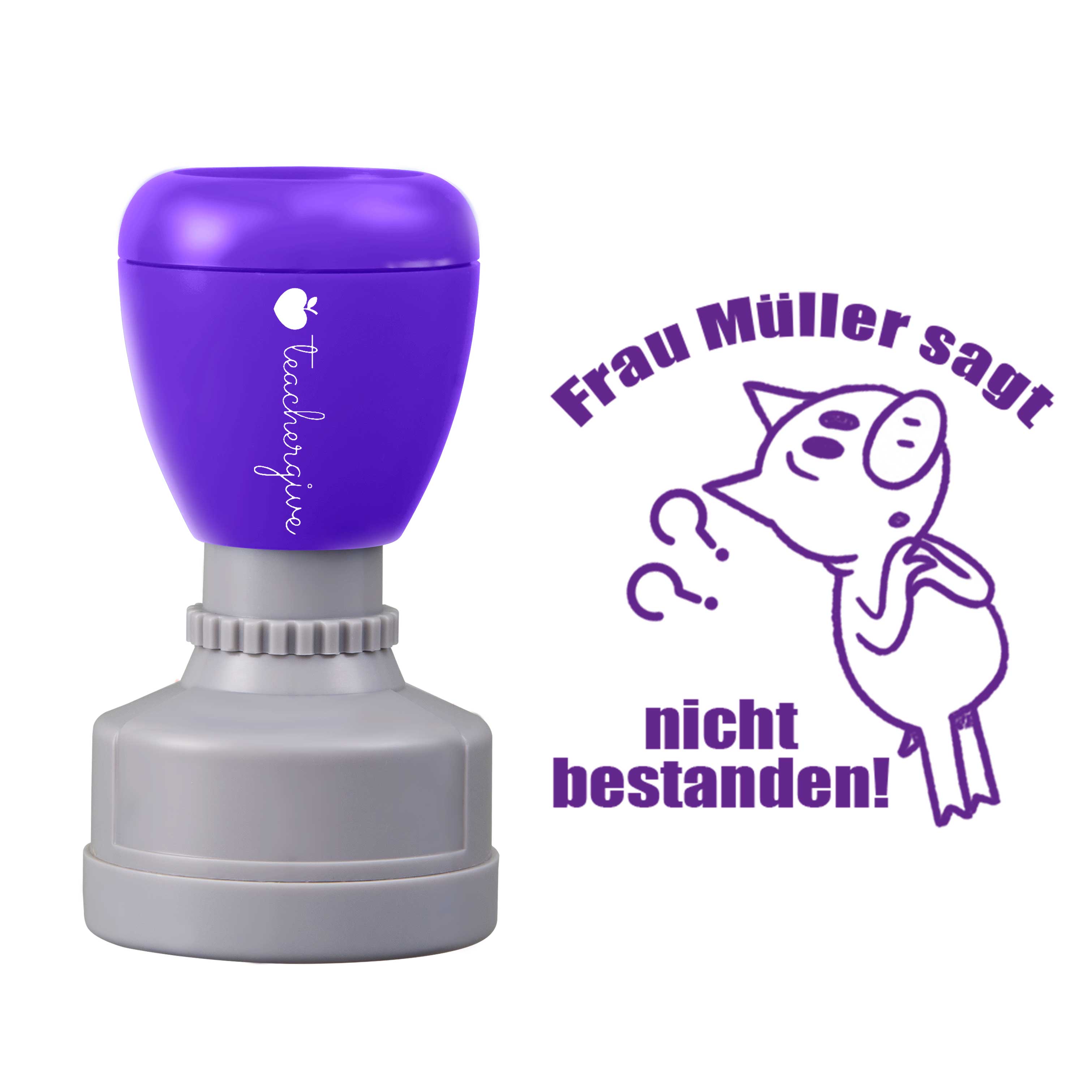 Personalisiert Name Sagt Nicht Bestanden Lehrer Stempel