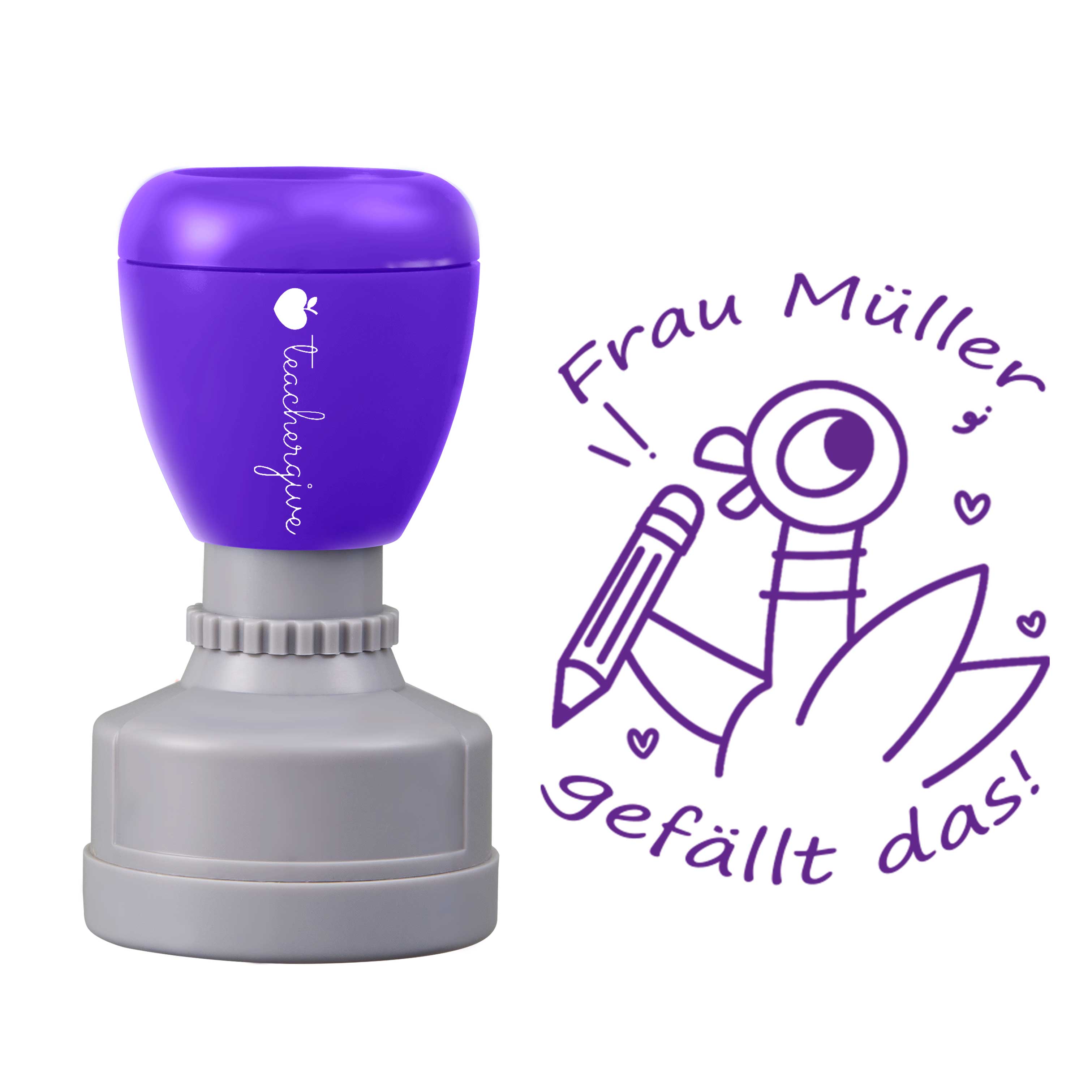 Personalisiert gefällt das Lehrer Stempel