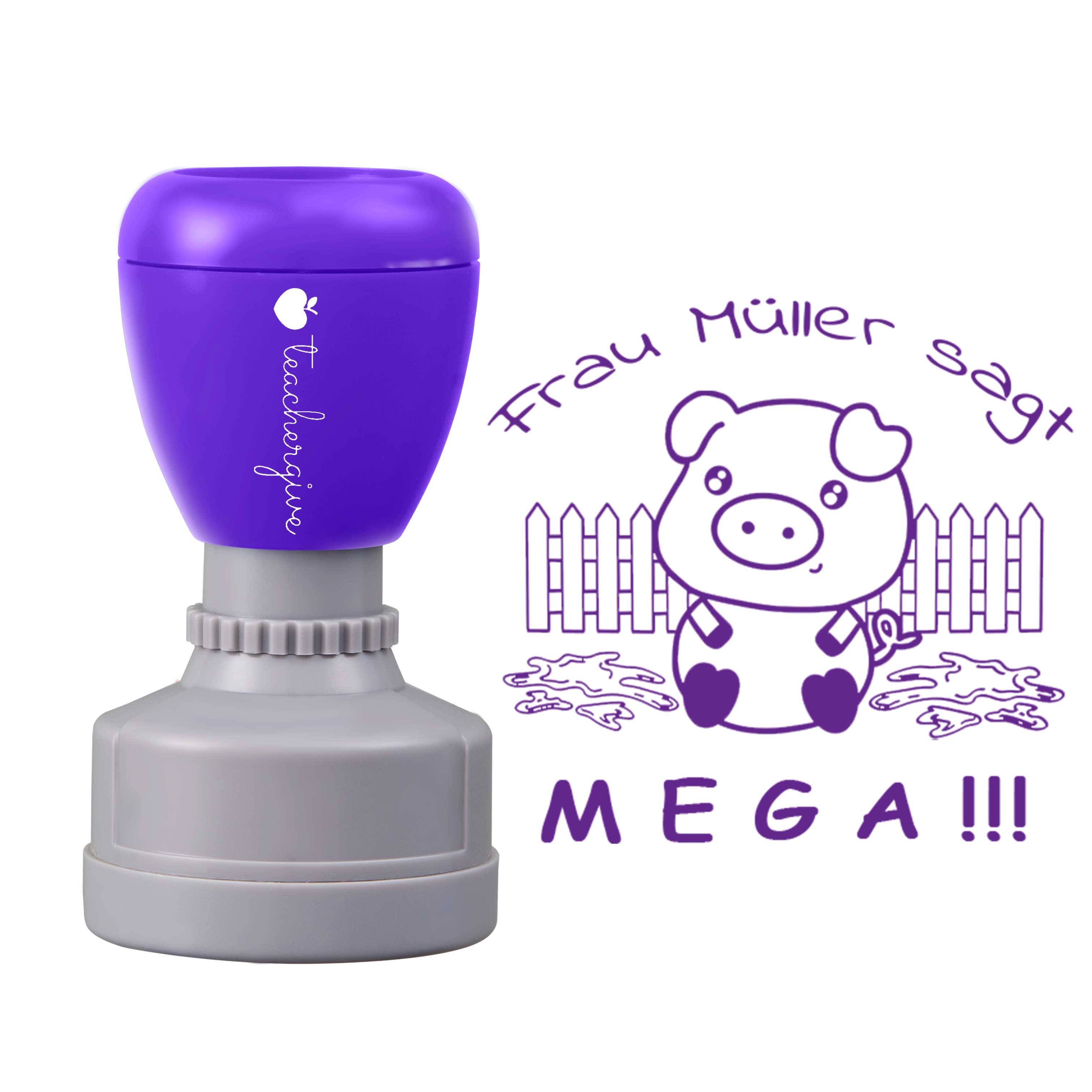 Personalisiert Name Sagt Mega Lehrer Stempel